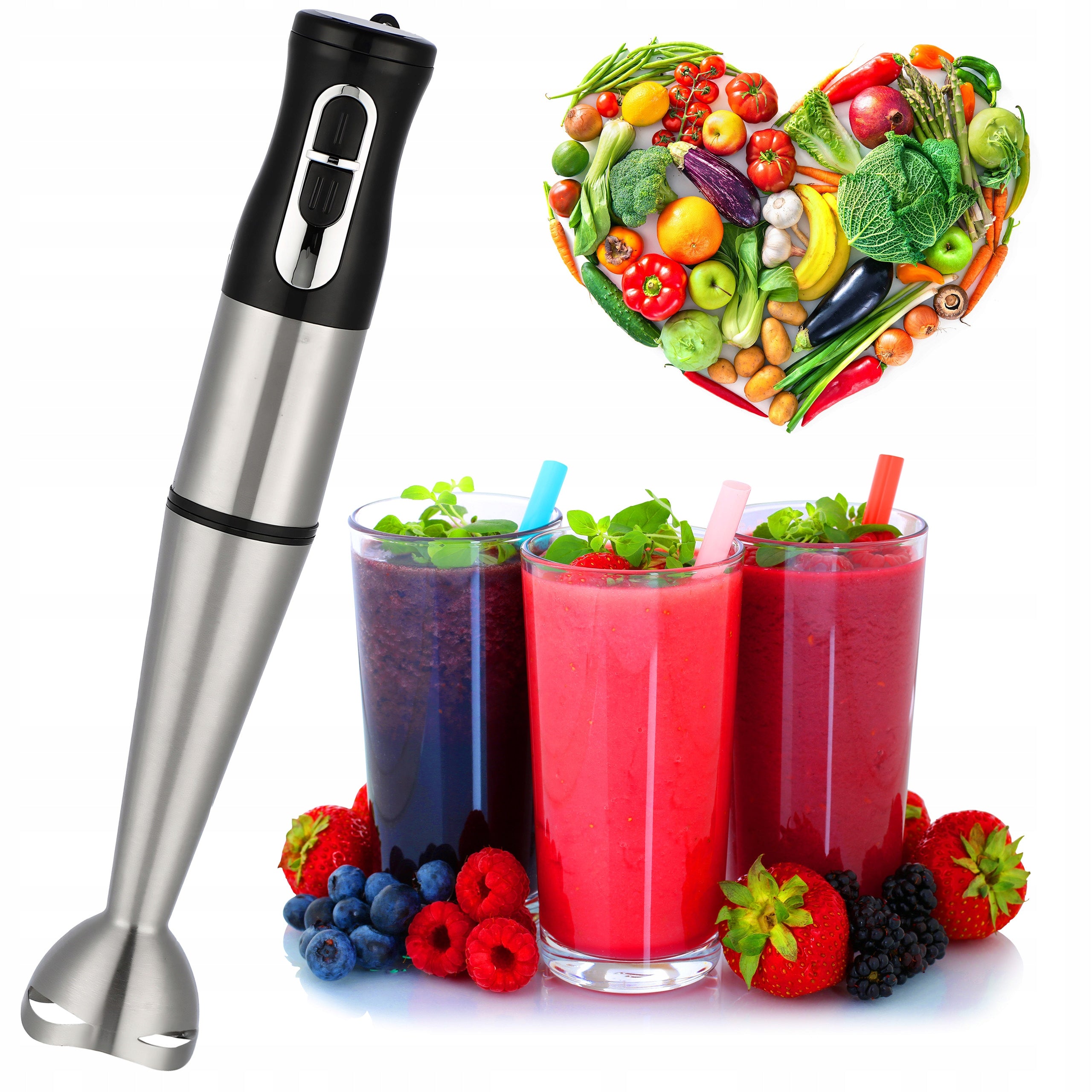 HAND BLENDER MULTIFUNCTIONAL KITCHEN ROBOT FOR SMOOTHIE CREAM TURBO 1200W Packaging status original