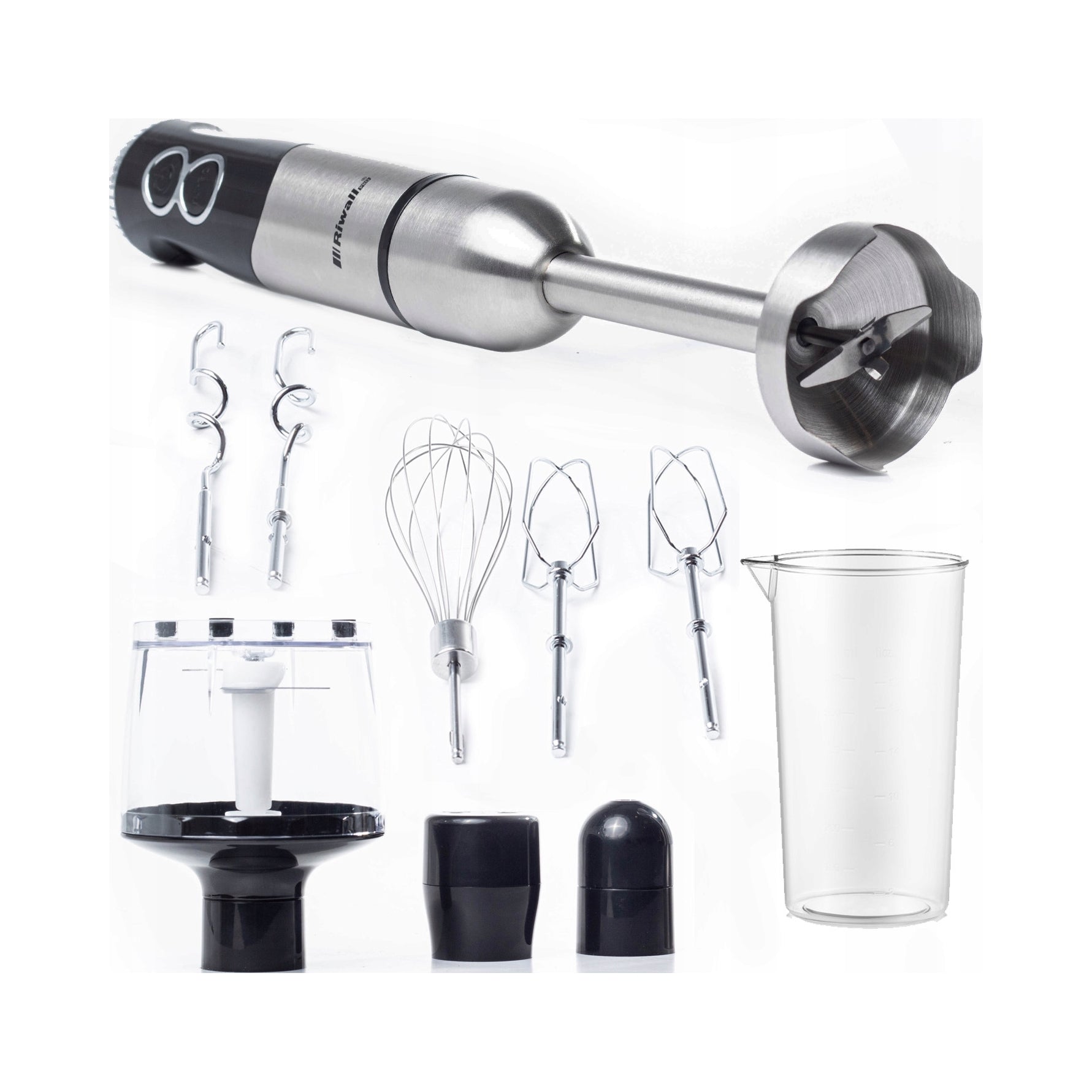 HAND BLENDER MULTIFUNCTIONAL RIWALL RB-01 6in1 TITANIUM BLADES STRONG