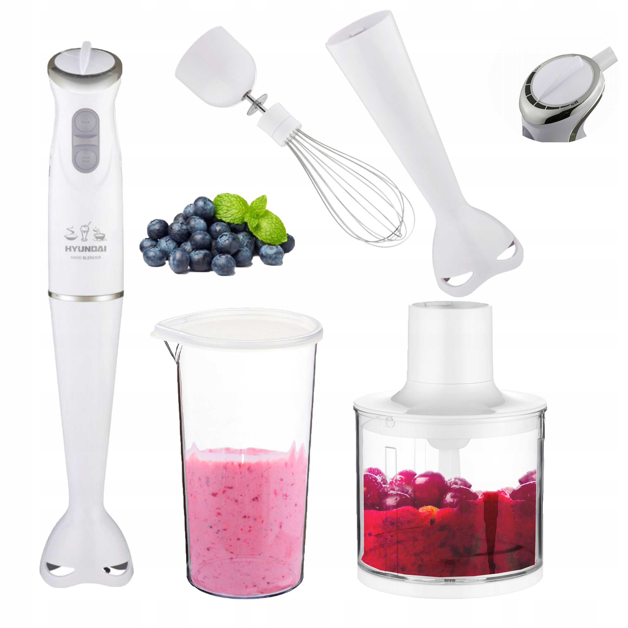 HAND BLENDER MULTIFUNCTIONAL ROBOT MIXER SET Dominant color white