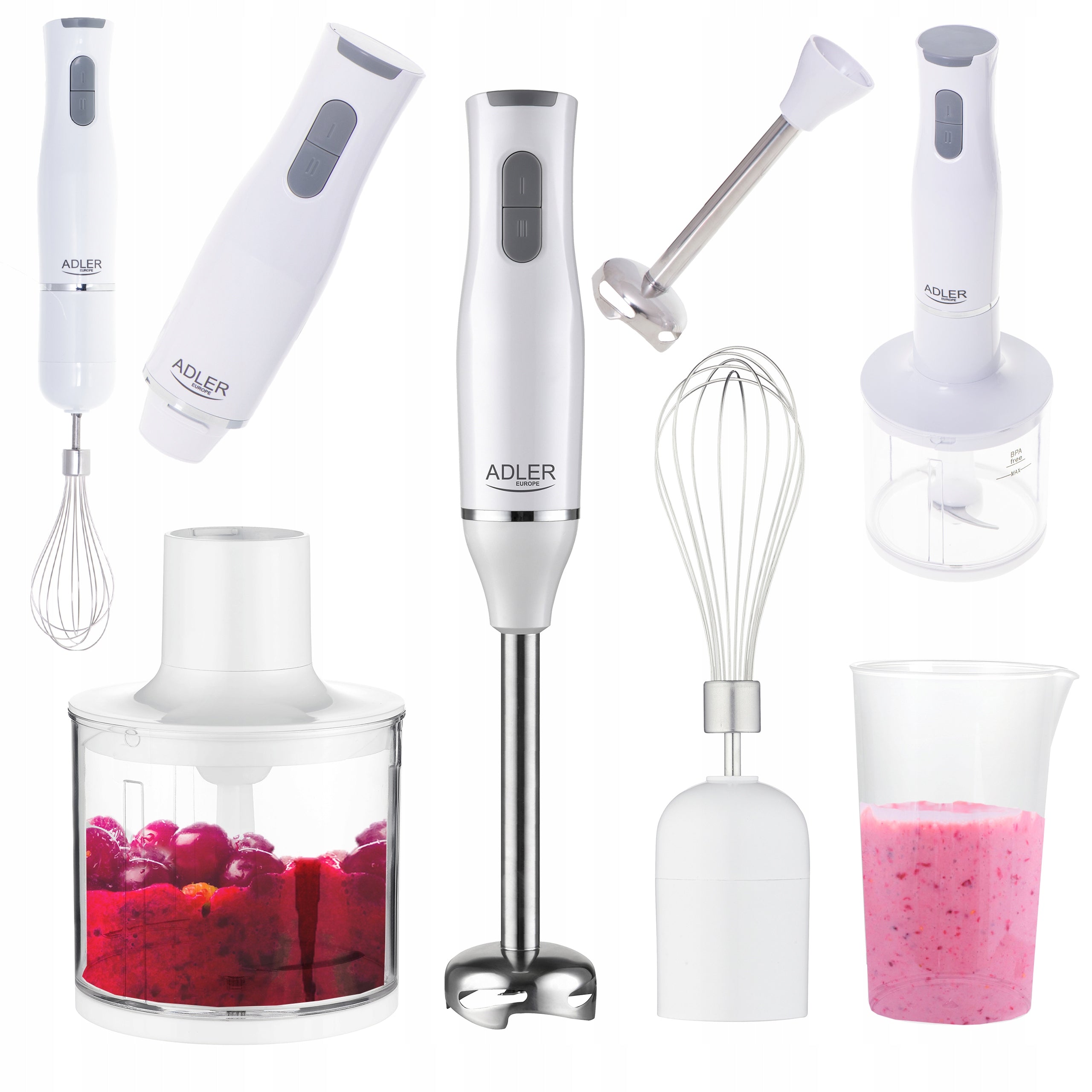 HAND BLENDER MULTIFUNCTIONAL TURBO MALAXER 800W Brand ADLER