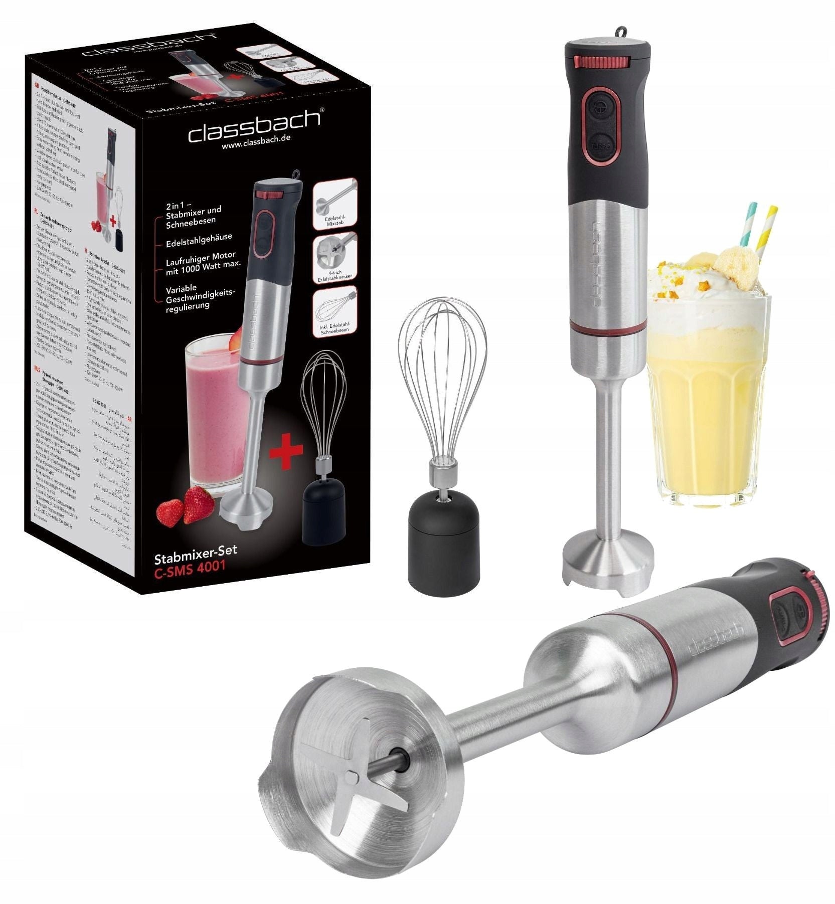 HAND BLENDER POWERFUL MIXER CLASSBACH C-SMS 4001