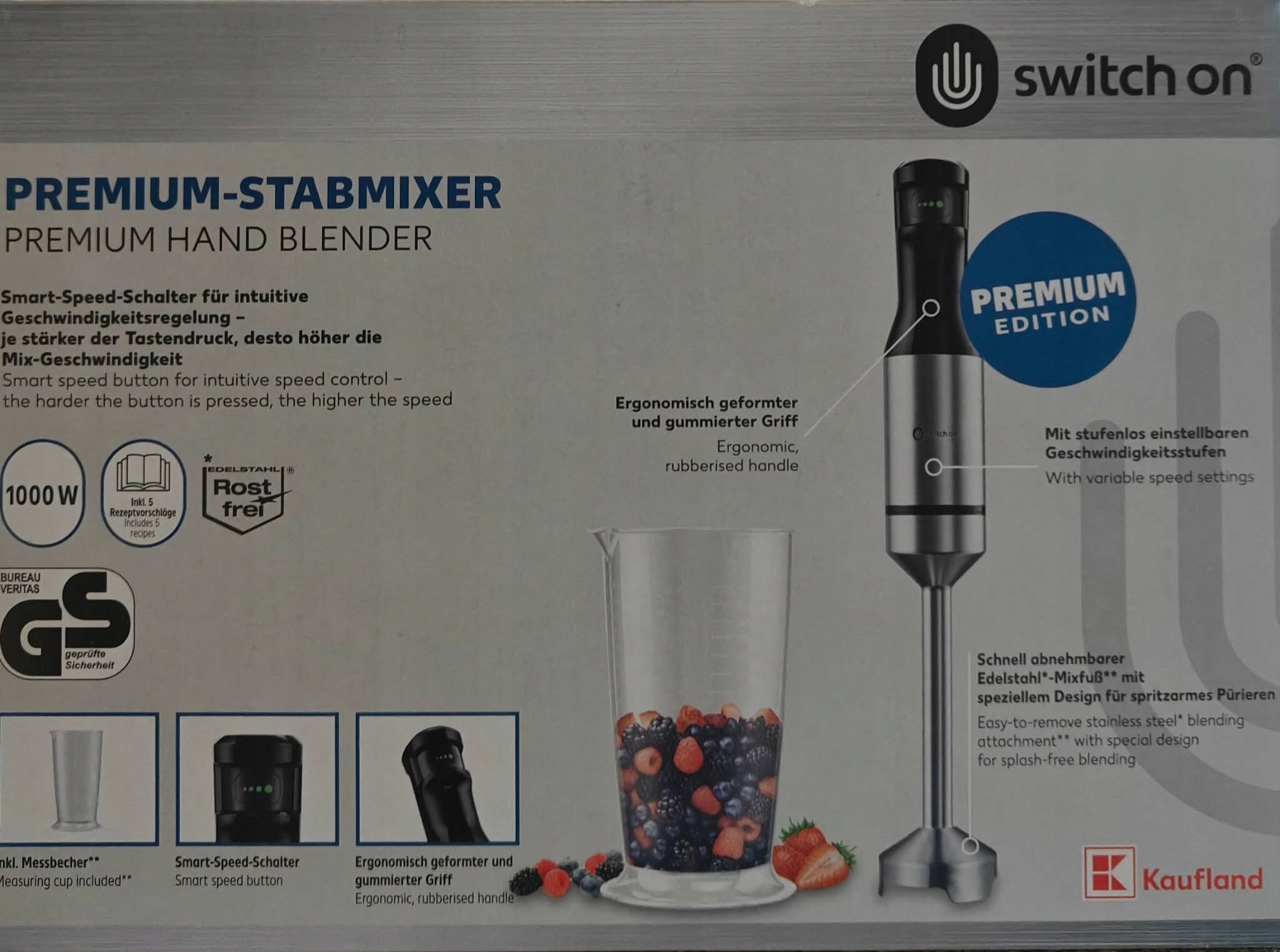 HAND BLENDER SWITCH ON PREMIUM 1000W
