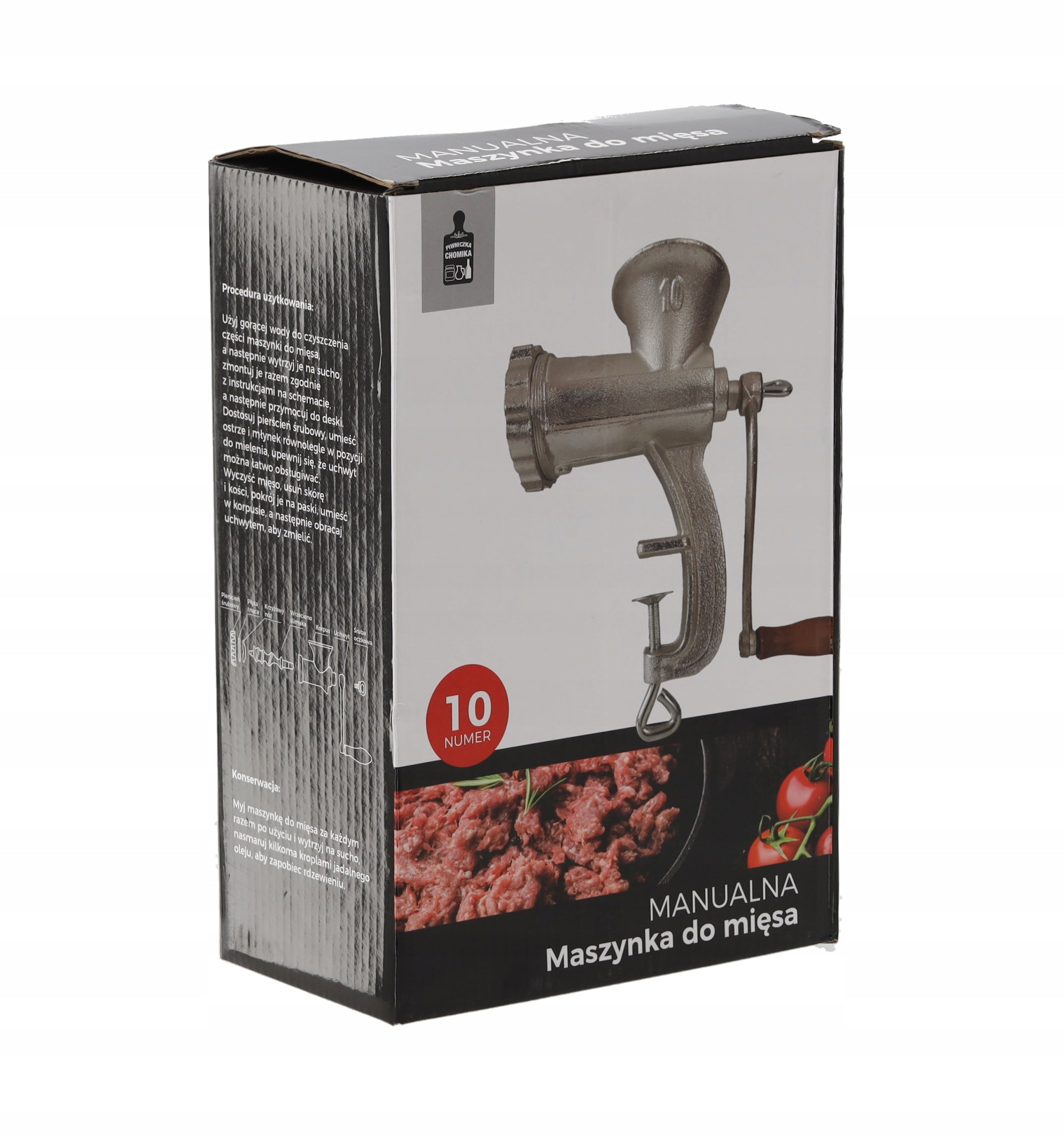 HAND CAST IRON MEAT GRINDER 3 KG STRONG NO. 10 EAN (GTIN) 5900779871656
