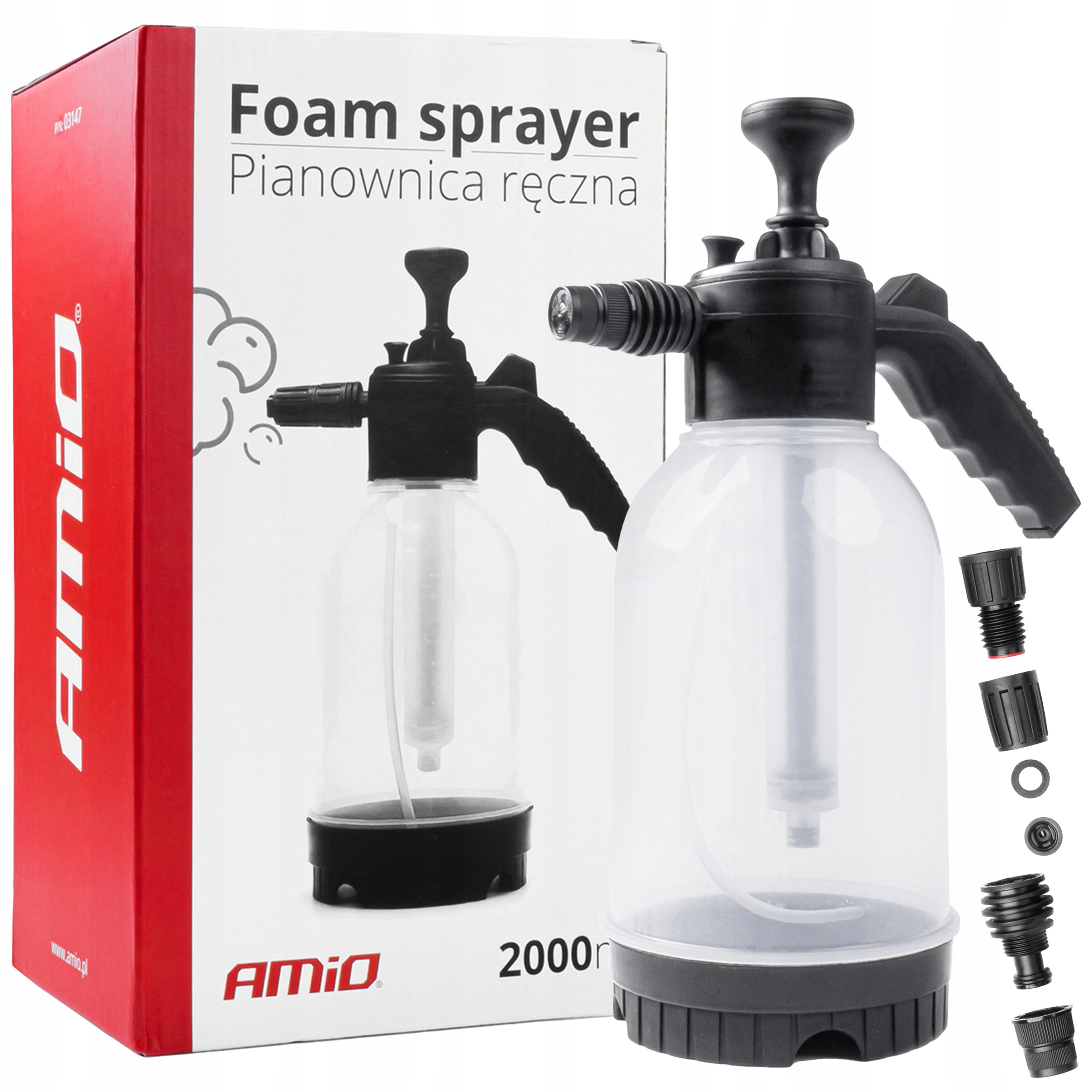 HAND FOAMER PRESSURE SPRAYER 2L AMIO + TIPS