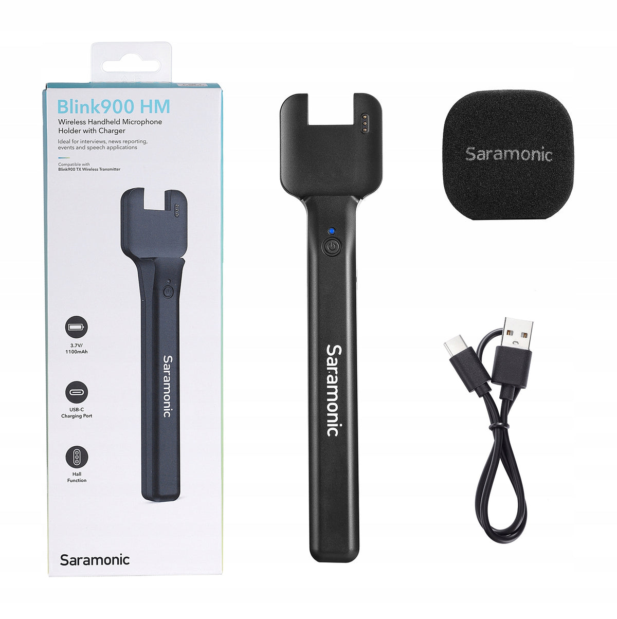 HAND GRIP FOR TX TRANSMITTERS SARAMONIC BLINK 900 USB-C BATTERY