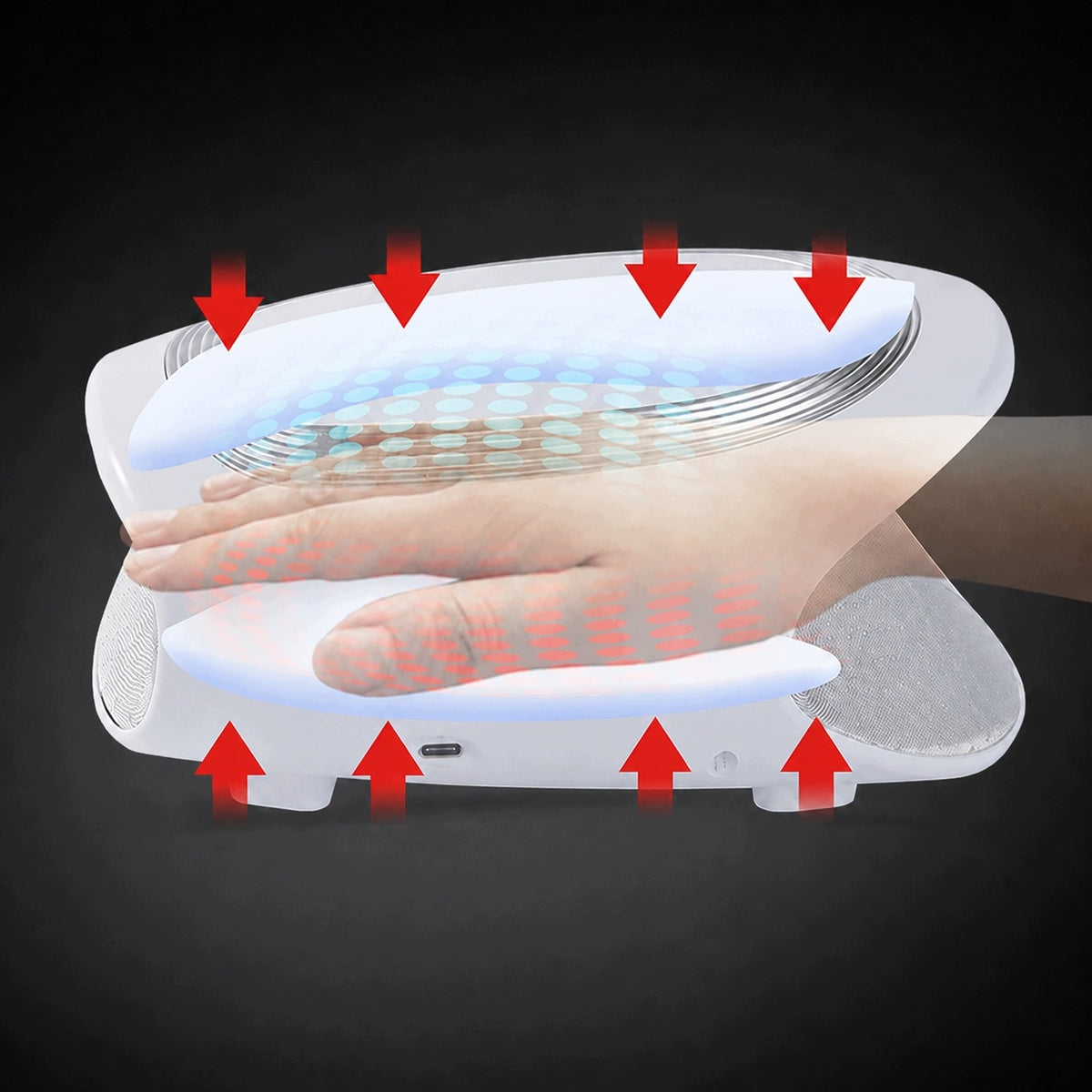 HAND MASSAGER WIRELESS PNEUMATIC VIBRATION ACUPRESSURE HEATING Medical device no