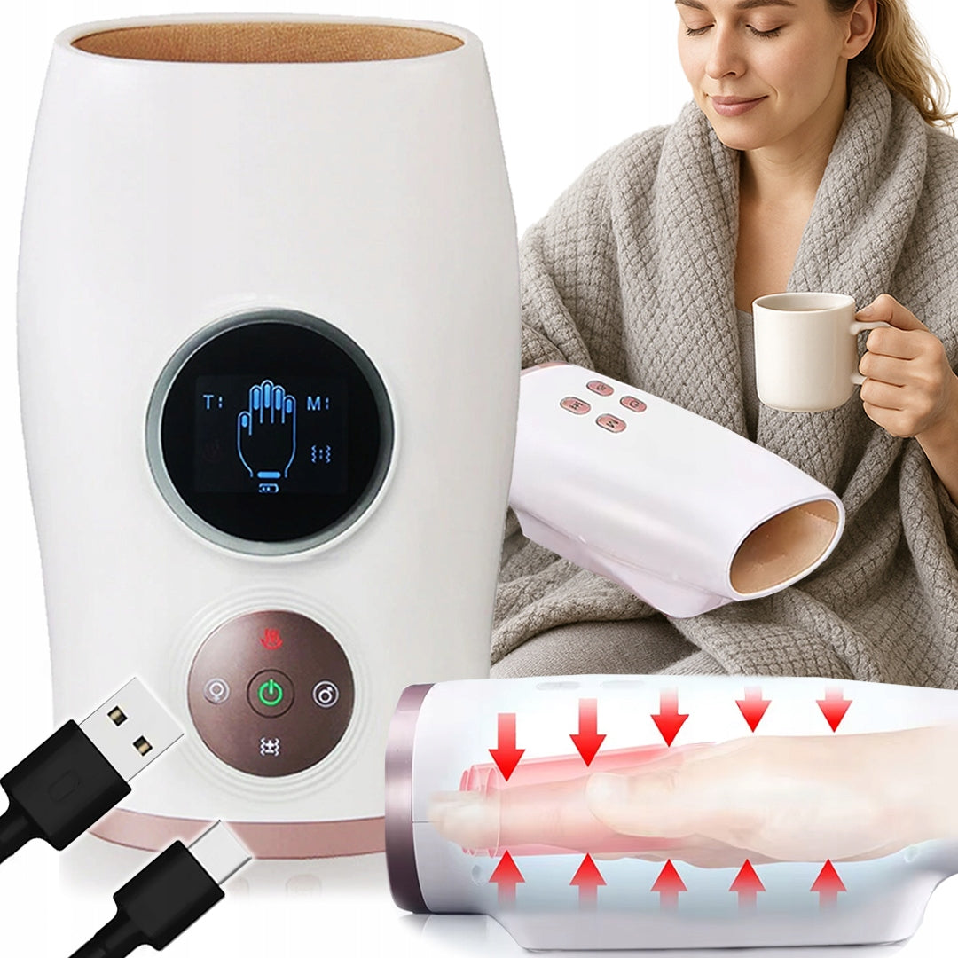 HAND MASSAGER WRIST DEGENERATION WITH HEATING COMPRESSION ACUPRESSURE
