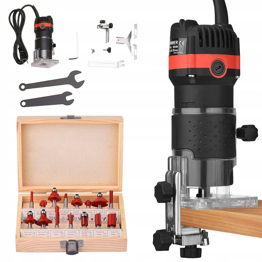 HAND MILLING MACHINE 800W 30000RPM POWERFUL COPPER MOTOR FOR WOOD MDF