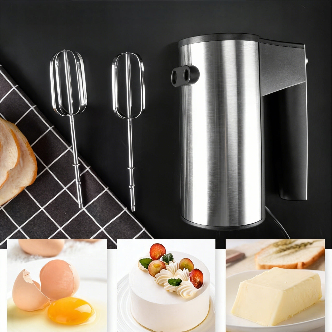 HAND MIXER 5 GEAR TURBO MULTIFUNCTION 450W 4 STIRRER SET Packaging status original