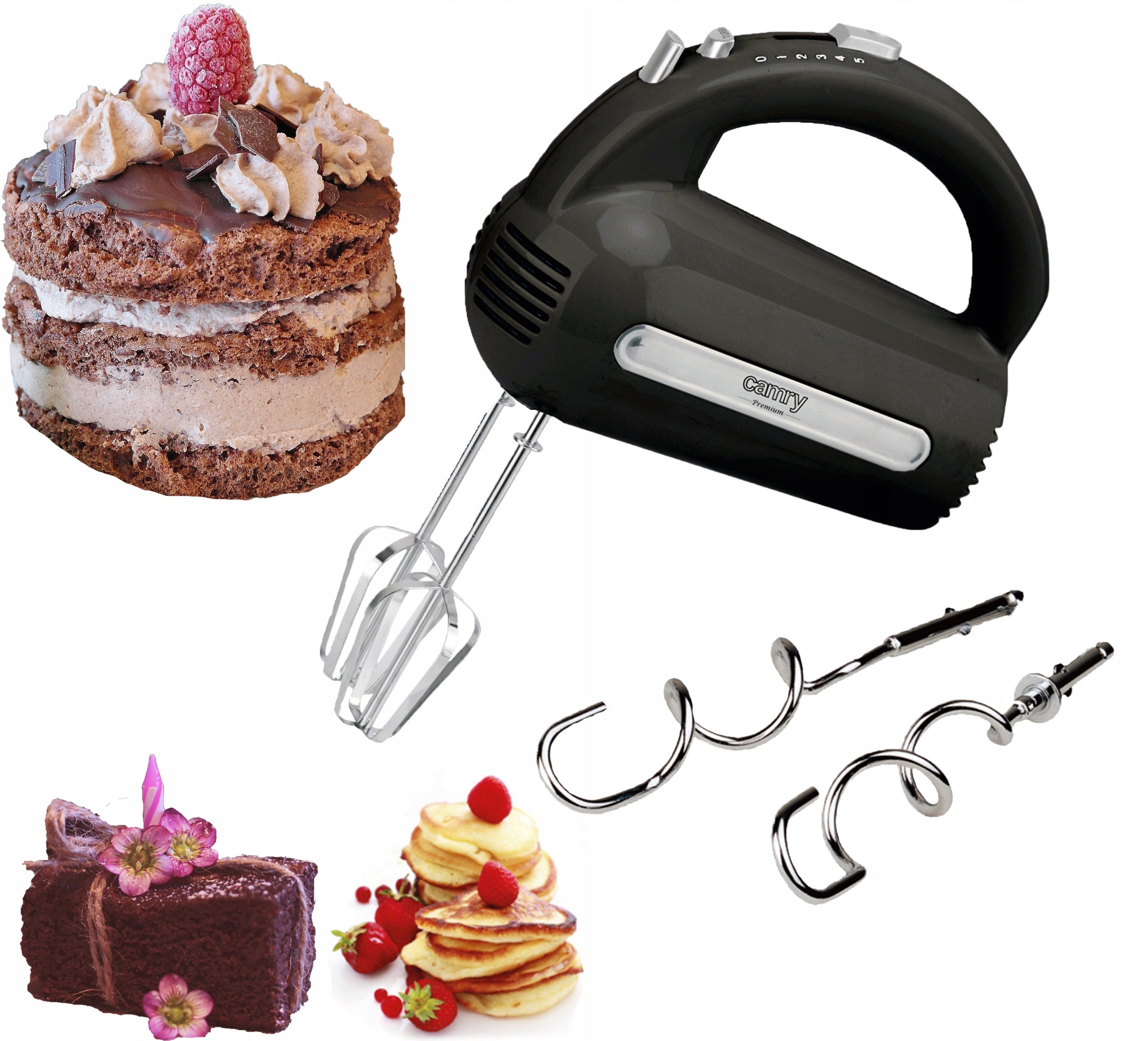 HAND MIXER FOOD PROCESSOR TURBO 800W 4 TIPS