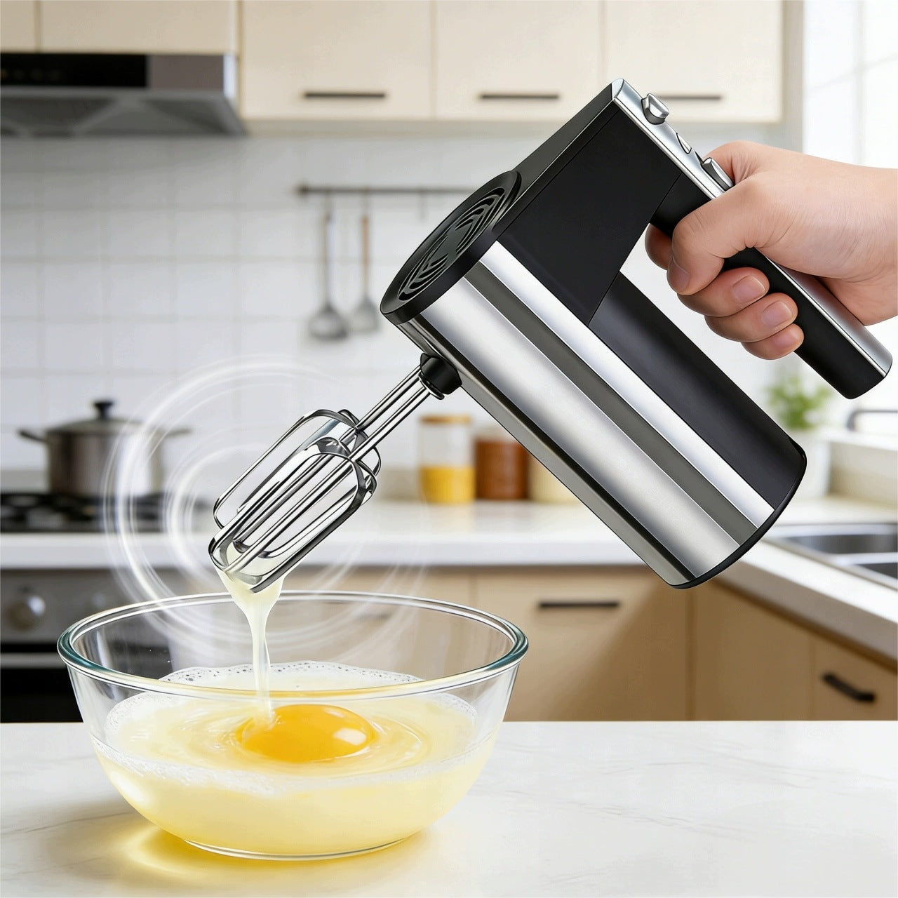 HAND MIXER TURBO FOOD PROCESSOR 5 SPEED GEARS 2 AGITATORS POWERFUL Brand no brand