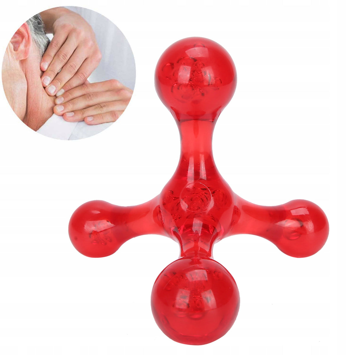 HAND NECK BODY MASSAGER FOR CELLULITE MASSAGE Color red
