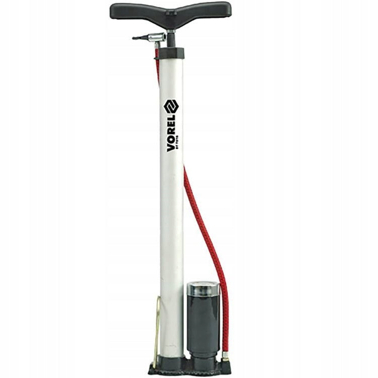HAND PUMP BICYCLE POST WITH PRESSURE GAUGE ALUMINIUM 82021