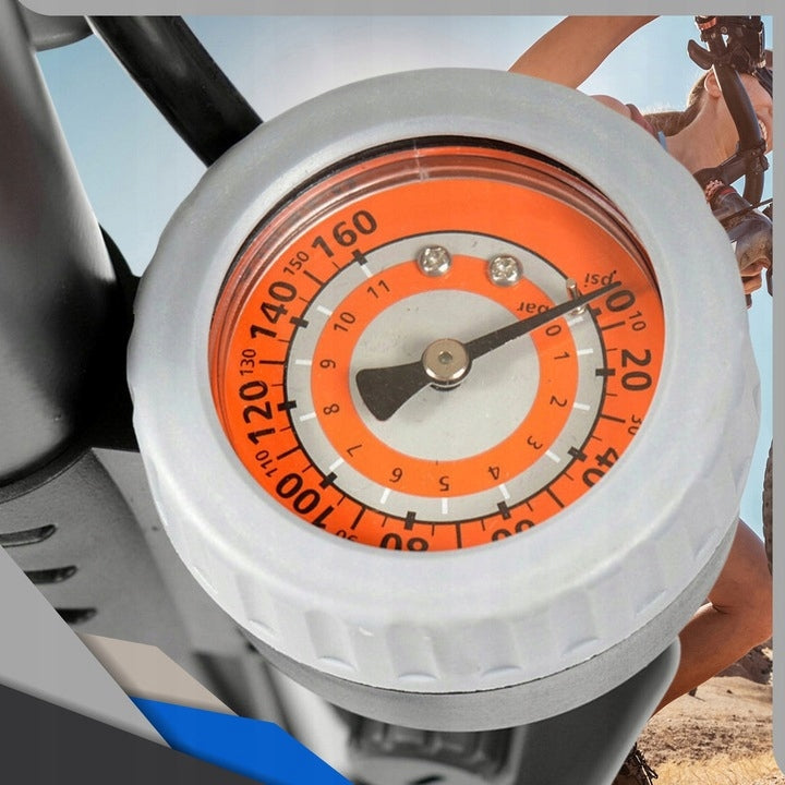 HAND PUMP FOR CAR BIKE FLOOR WITH PRESSURE GAUGE STRONG BICYCLE Brand Vibike
