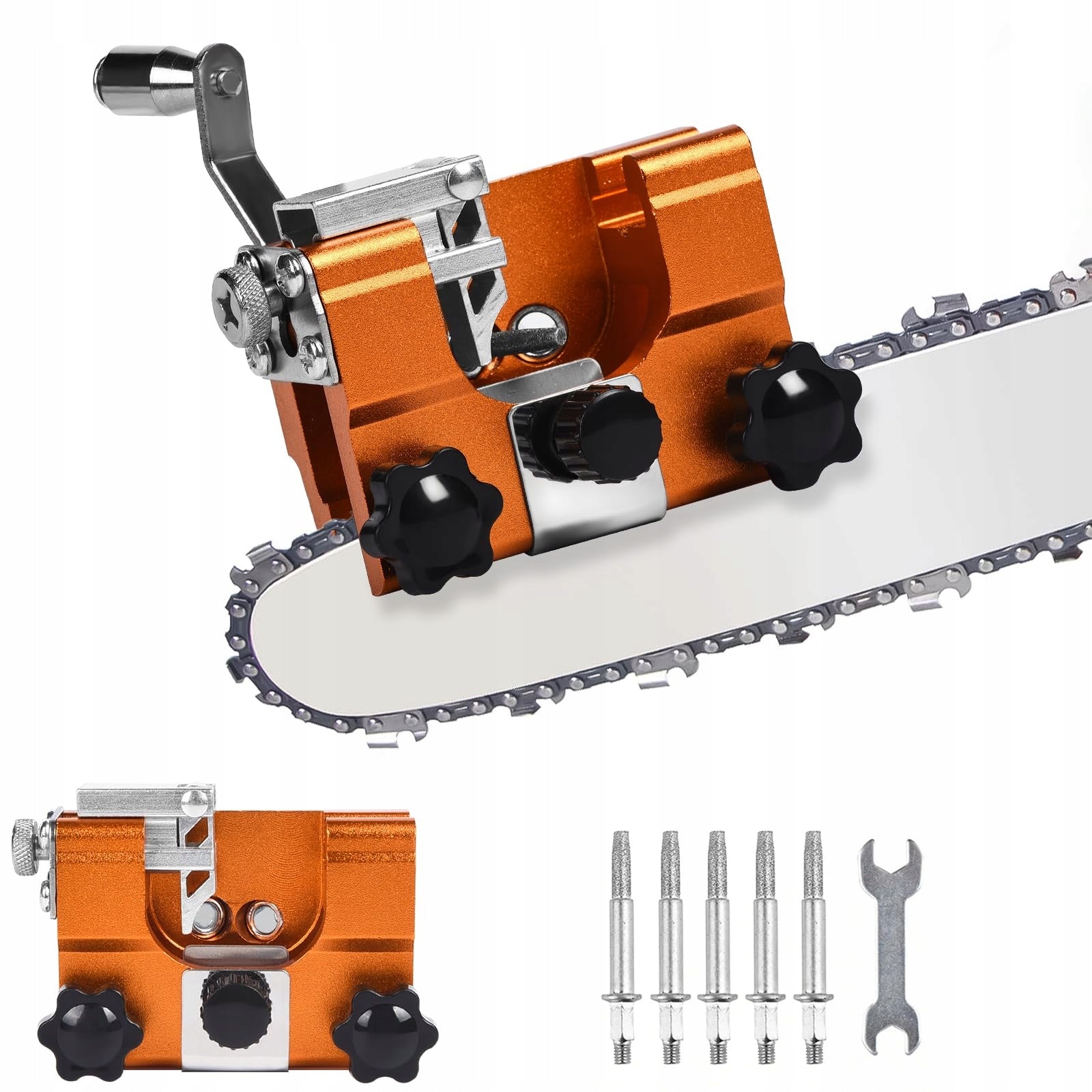 HAND SAW CHAIN SHARPENER + 5 SHARPENING BLADES