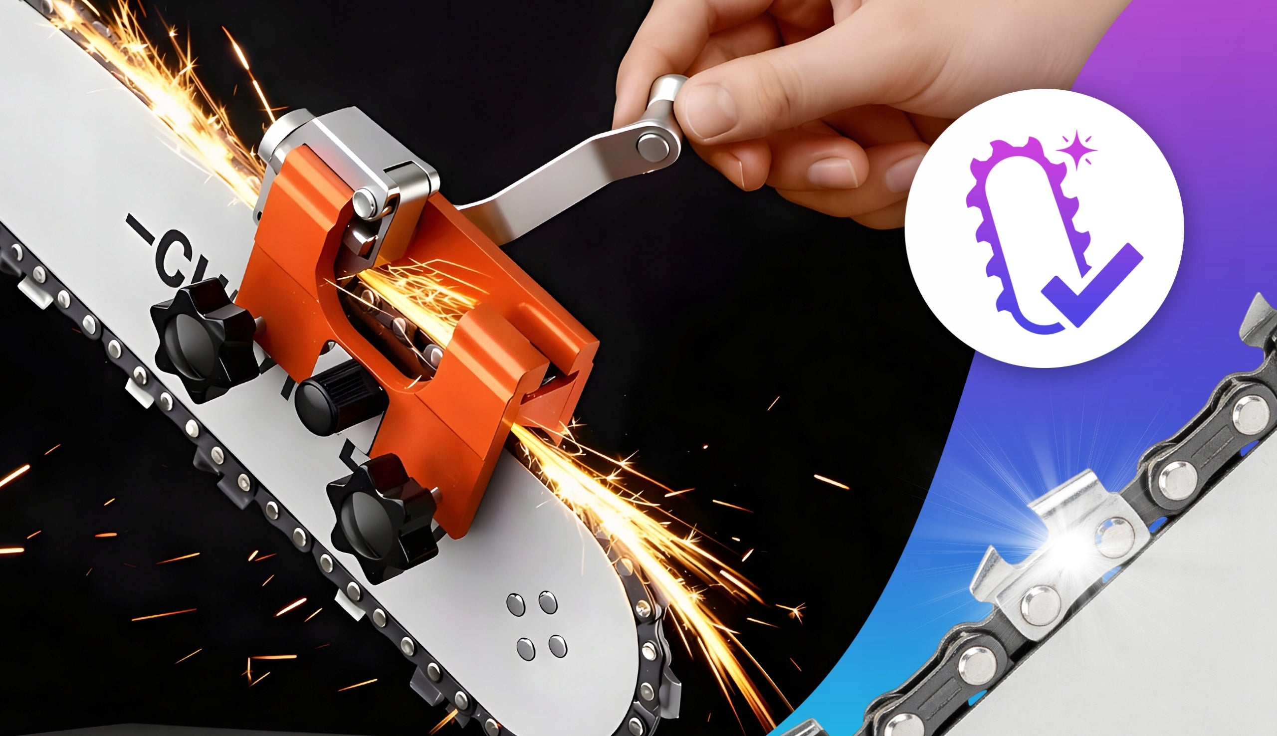 HAND SAW CHAIN SHARPENER 8"-20" INCHES SET Manufacturer code OSTRZAŁKA OSEŁKA DO ŁAŃCUCHA PIŁY totalstore