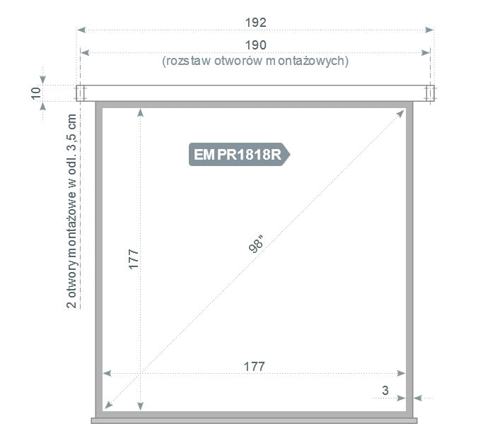 HAND SCREEN 2x3 PROFI 180 177 174 Cm 1:1 MW Brand 2X3