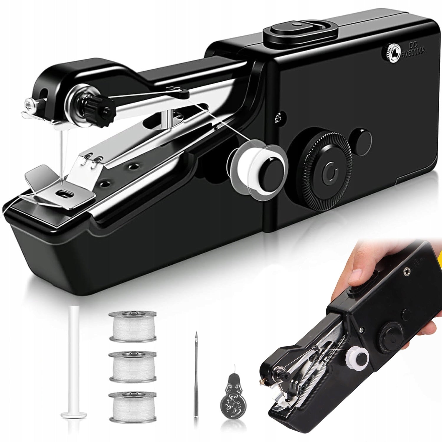 HAND SEWING MACHINE ELECTRIC MINI PORTABLE FOR HOME + ACCESSORIES