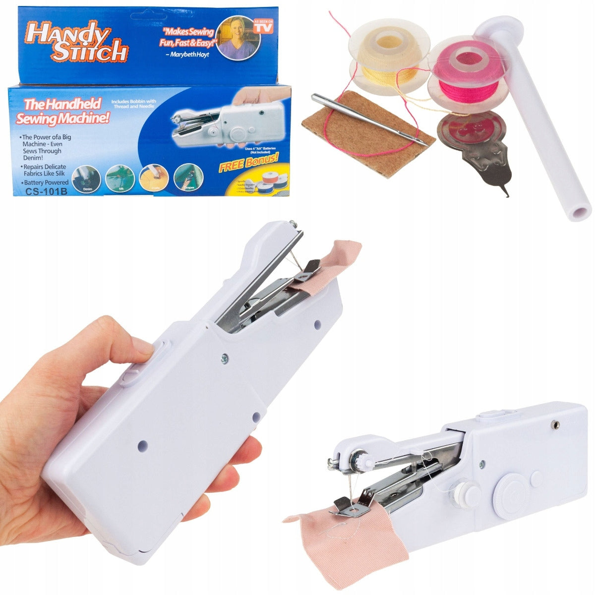 HAND SEWING MACHINE MINI PORTABLE ELECTRIC BATTERY OPERATED + ACCESSORIES Manufacturer code DO15