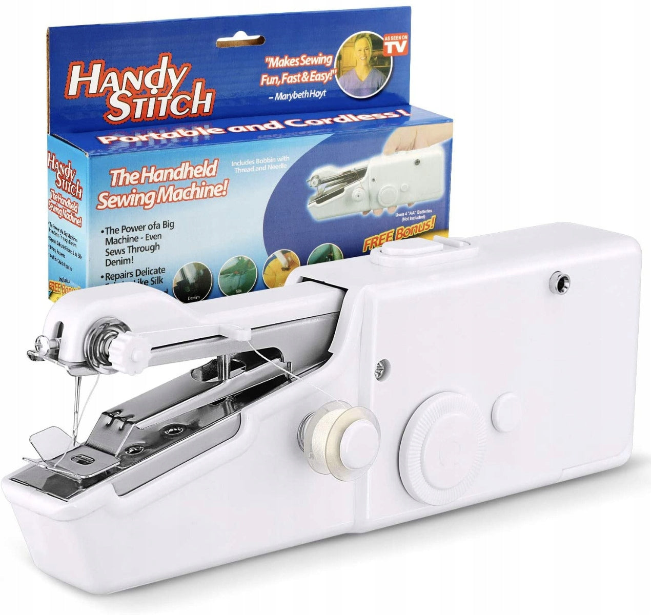HAND SEWING MACHINE MINI PORTABLE ELECTRIC BATTERY OPERATED + ACCESSORIES
