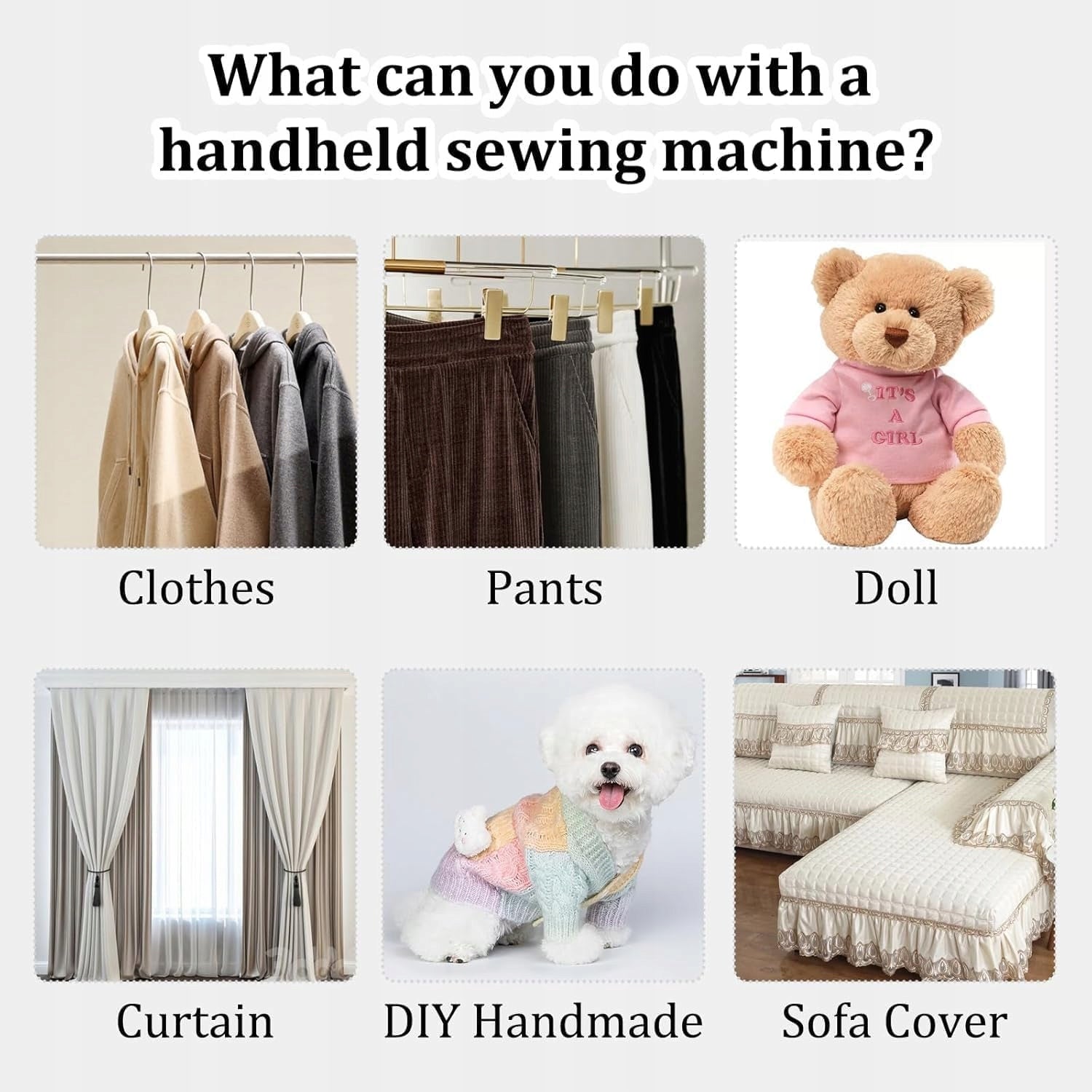 HAND SEWING MACHINE MINI PORTABLE WITH ACCESSORIES Dominant color white