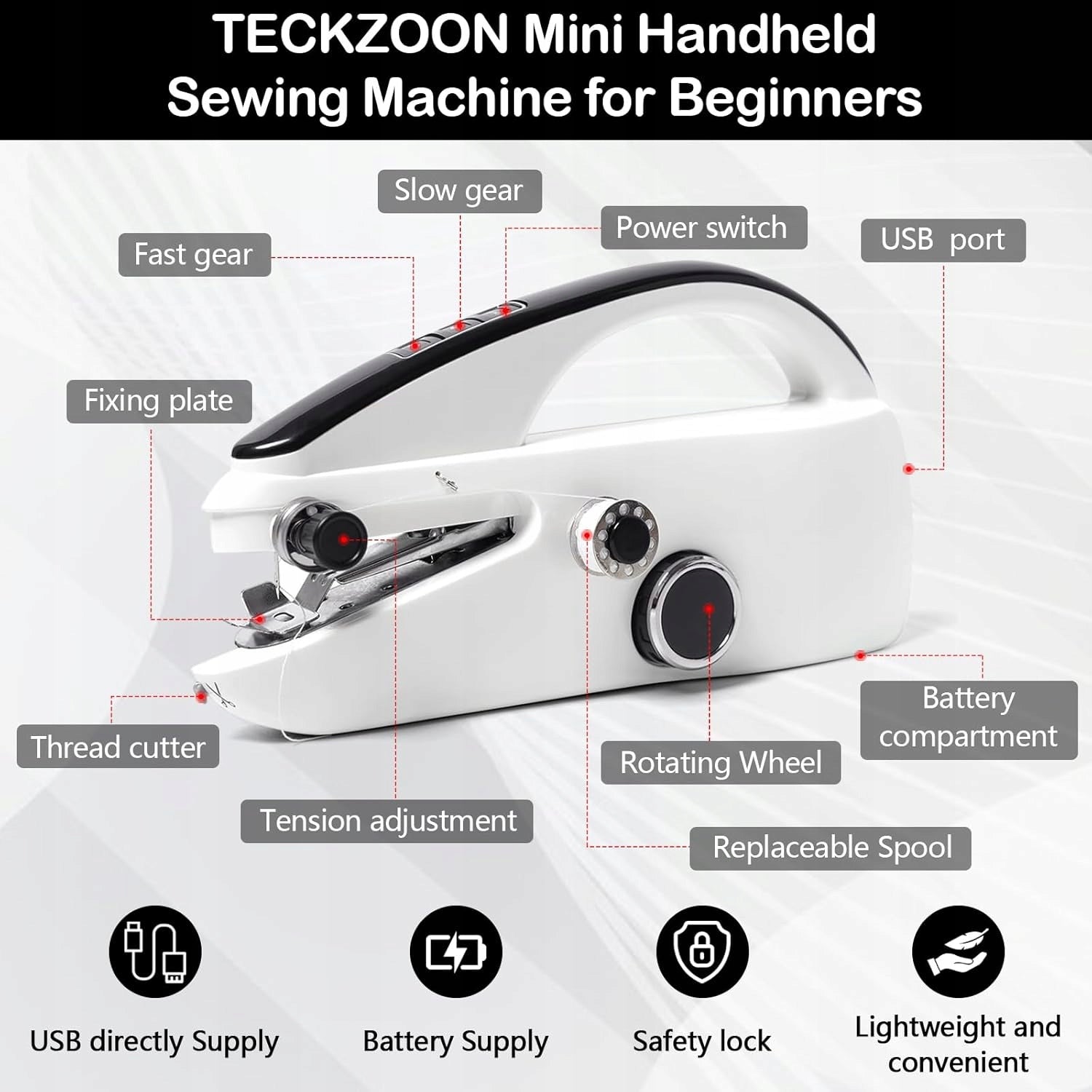 HAND SEWING MACHINE MINI PORTABLE WITH DIY ACCESSORIES Packaging status original