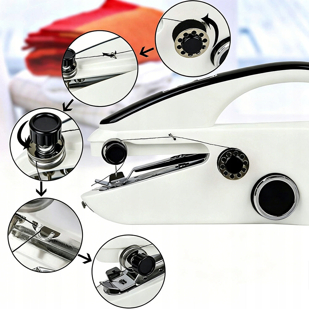 HAND SEWING MACHINE QUICK SEWING TOOL Dominant color white