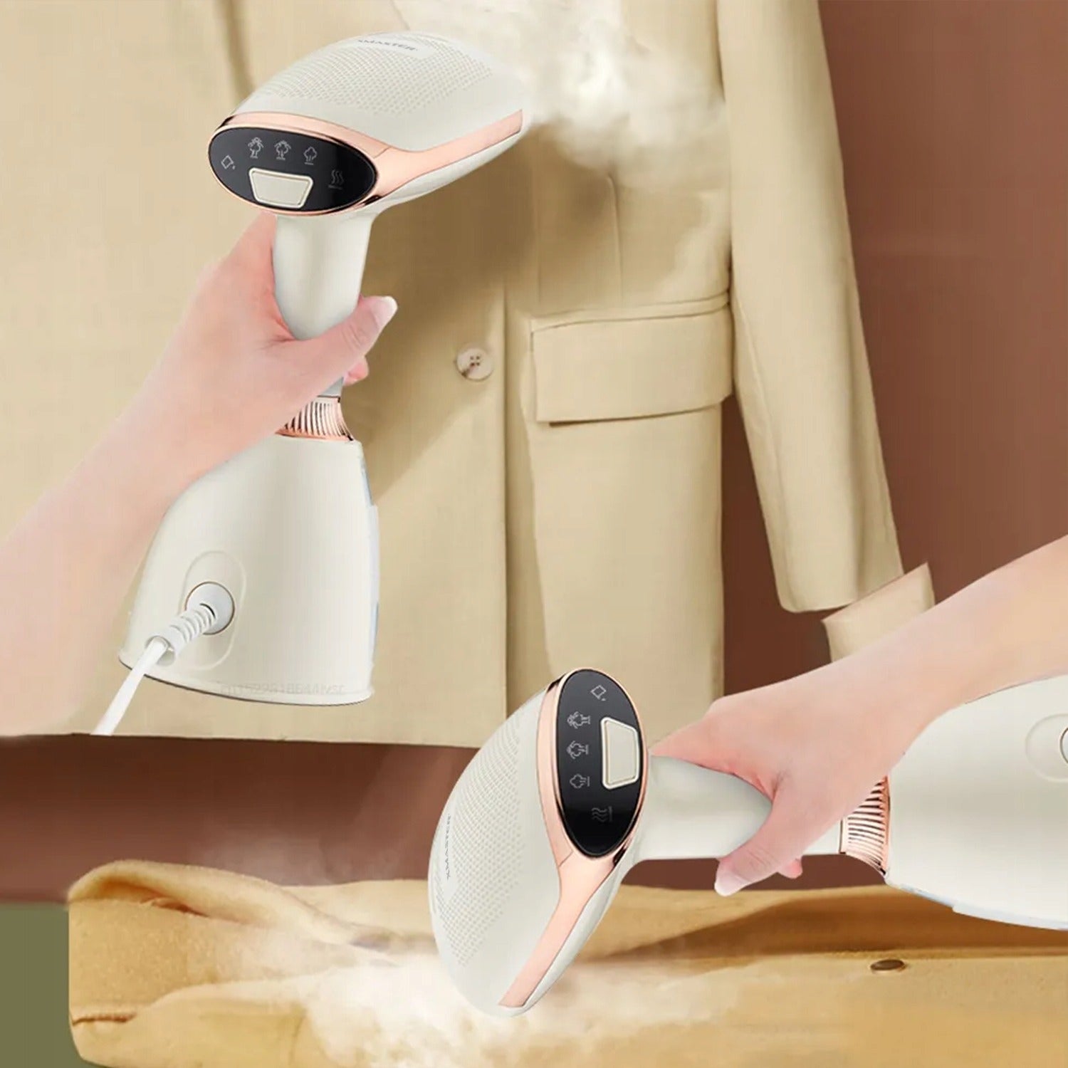 HAND STEAMER FOR CLOTHES STEAM IRON STEAMER STEAM ADJUSTMENT SET 7IN1 Power 1500 W