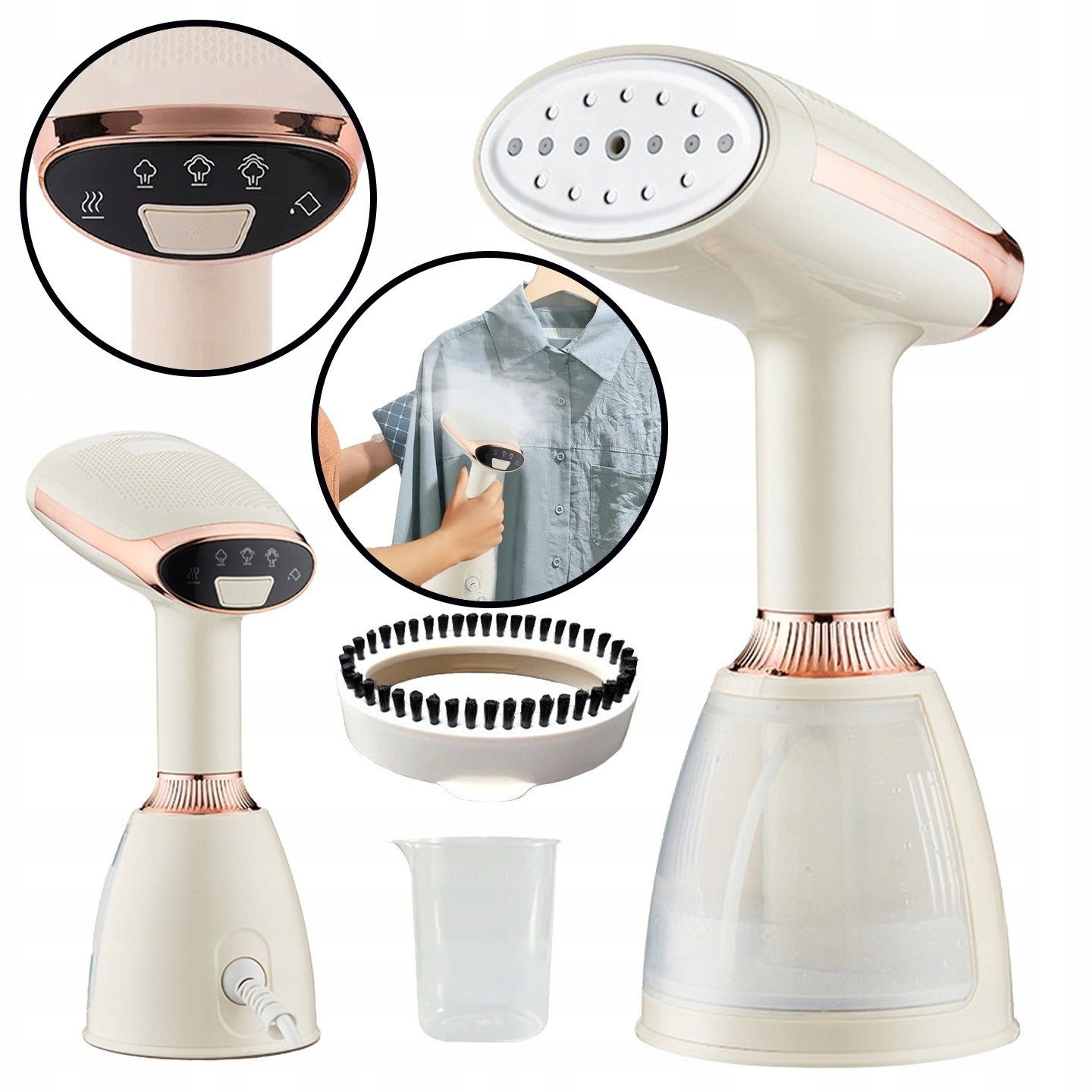 HAND STEAMER FOR CLOTHES STEAM IRON STEAMER STEAM ADJUSTMENT SET 7IN1