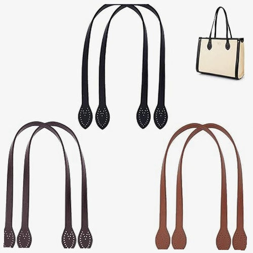 HANDBAG HANDLES LEATHER PU SET OF 6 PIECES BLACK BROWN FOR WOMEN