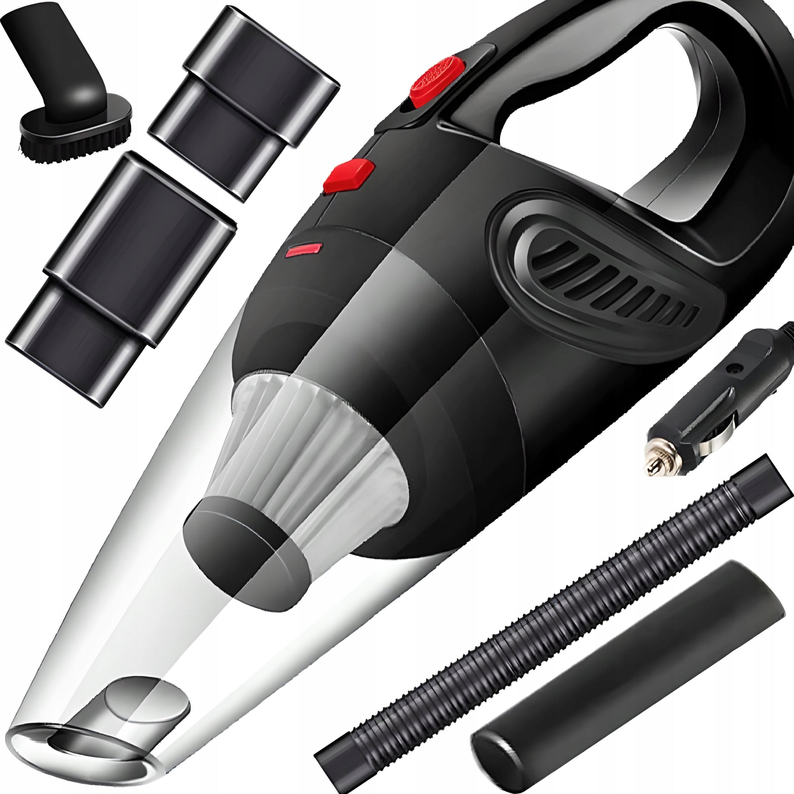 HANDHELD CAR VACUUM CLEANER CORDLESS 120W 12V POWERFUL + TIPS SET Packaging status original
