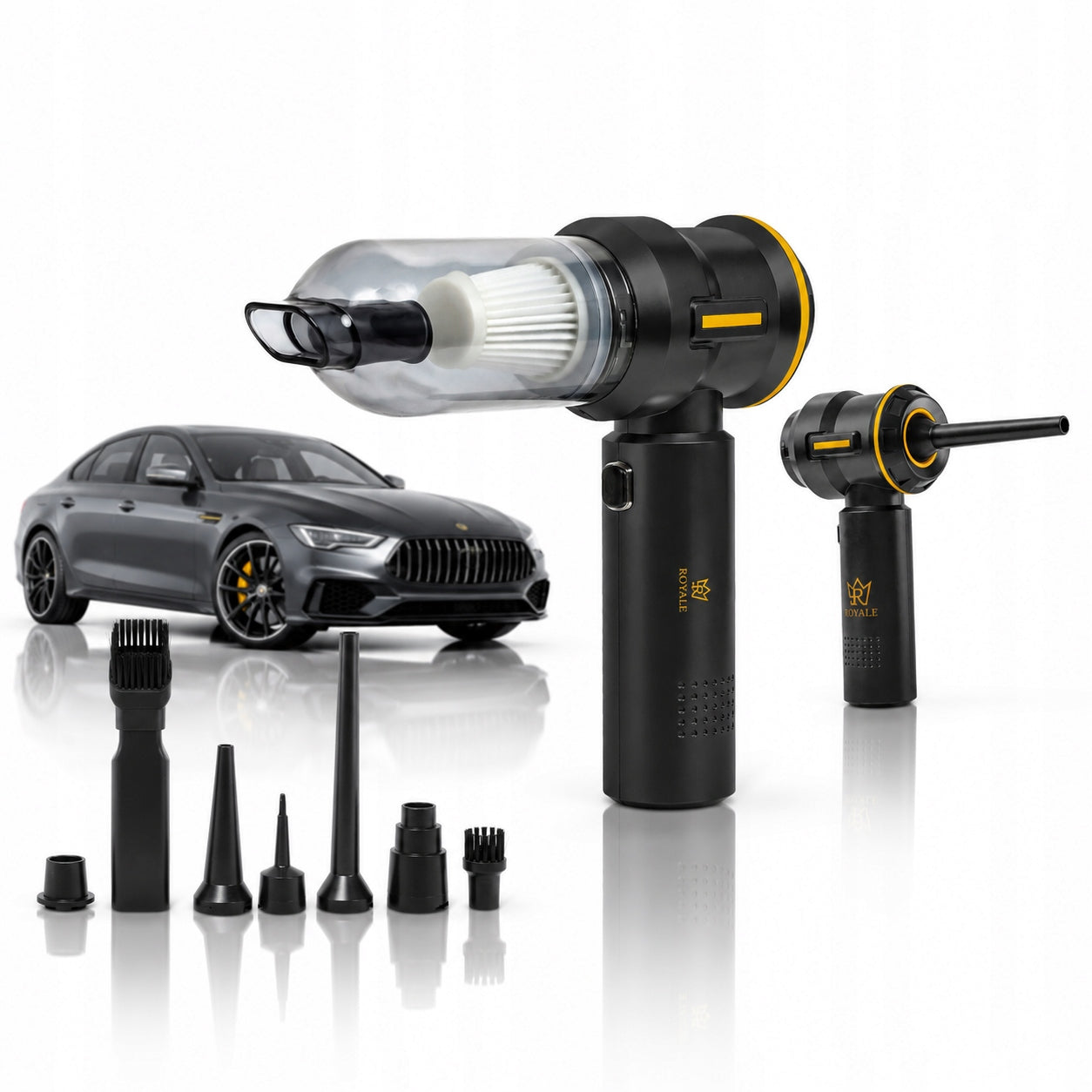 HANDHELD CAR VACUUM CLEANER CORDLESS BATTERY POWER ROYALE RMW-01