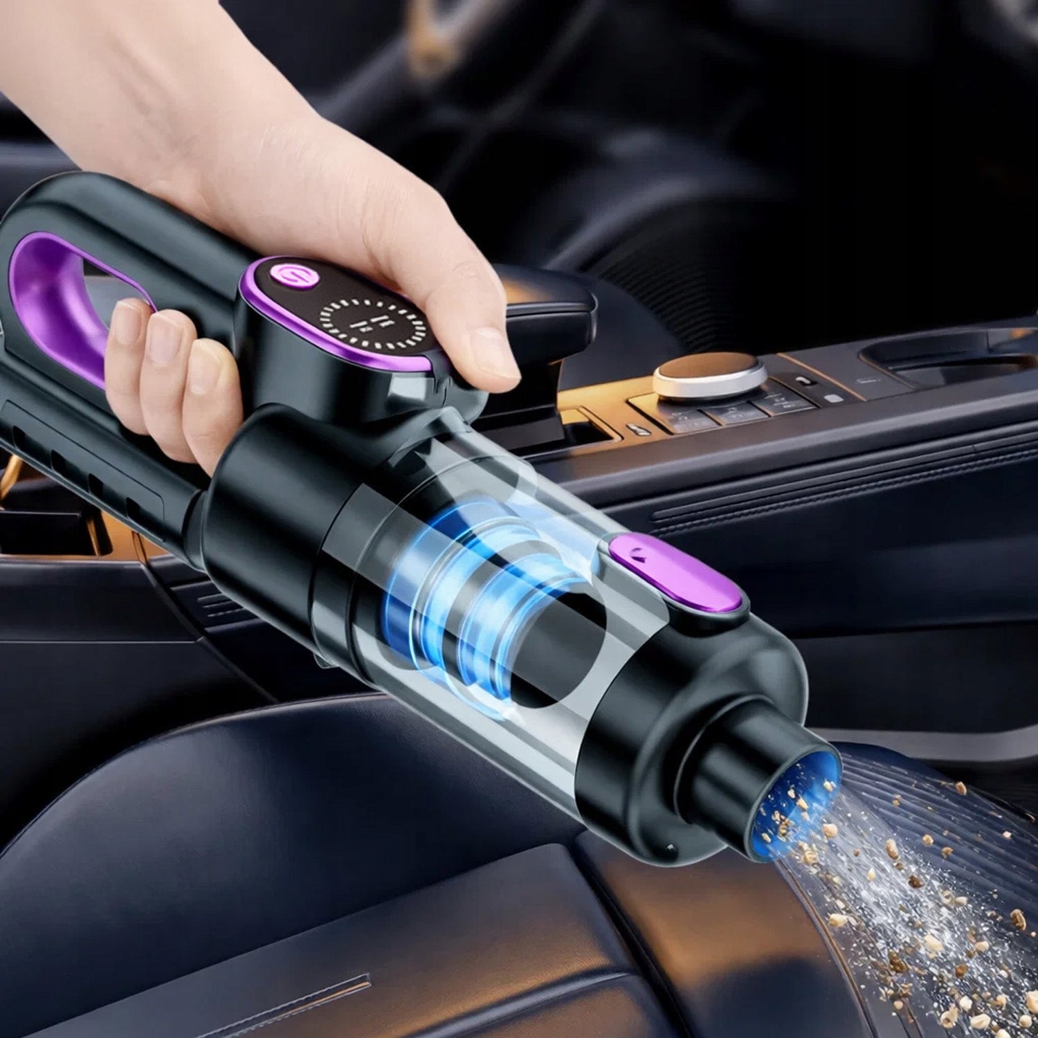 HANDHELD CORDLESS CAR CORDLESS VACUUM CLEANER 16000PA 2IN1 SET Wireless operating time 26 min