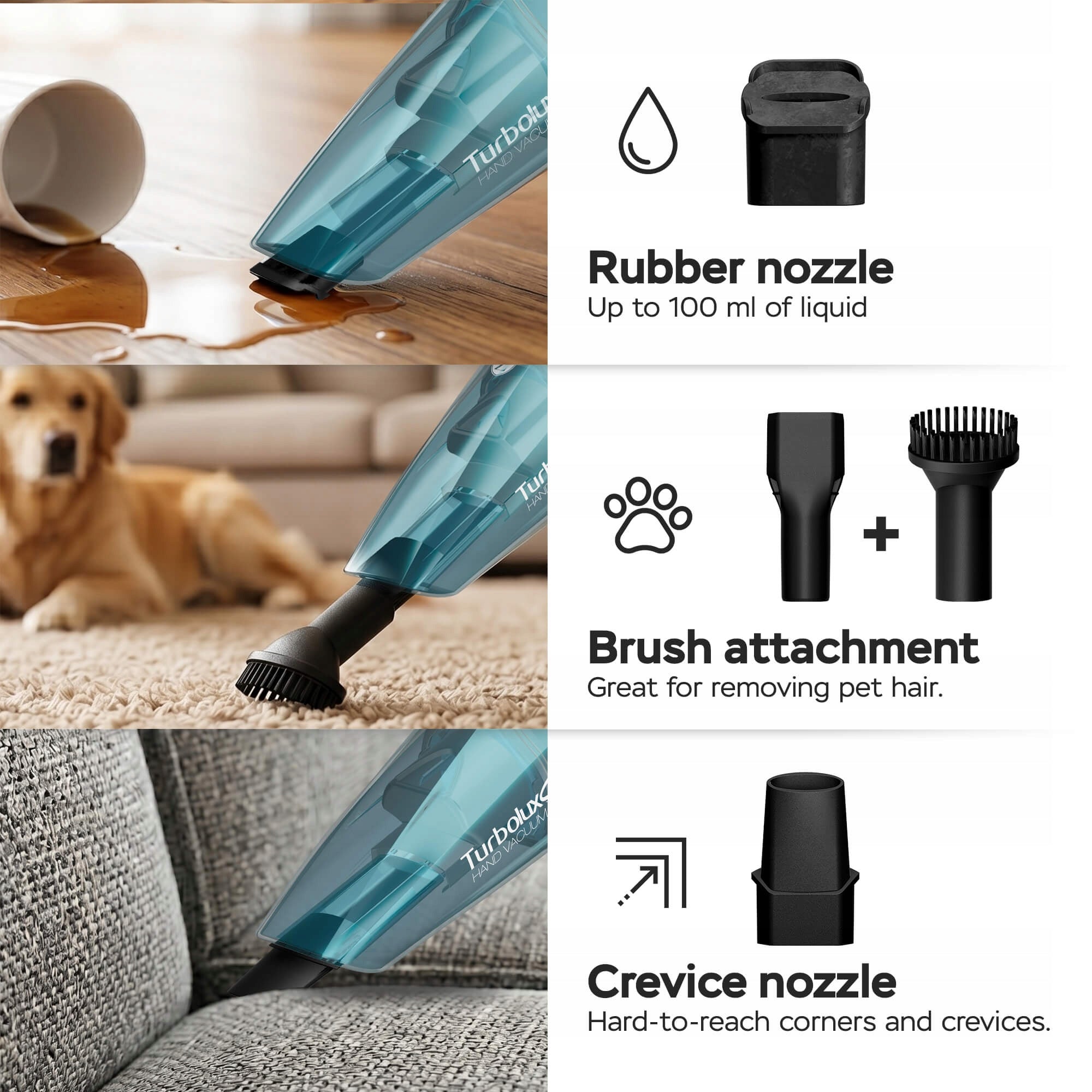 HANDHELD CORDLESS CAR VACUUM CLEANER FOR CAR 8KPA WET DRY 120W Power supply rechargeable battery