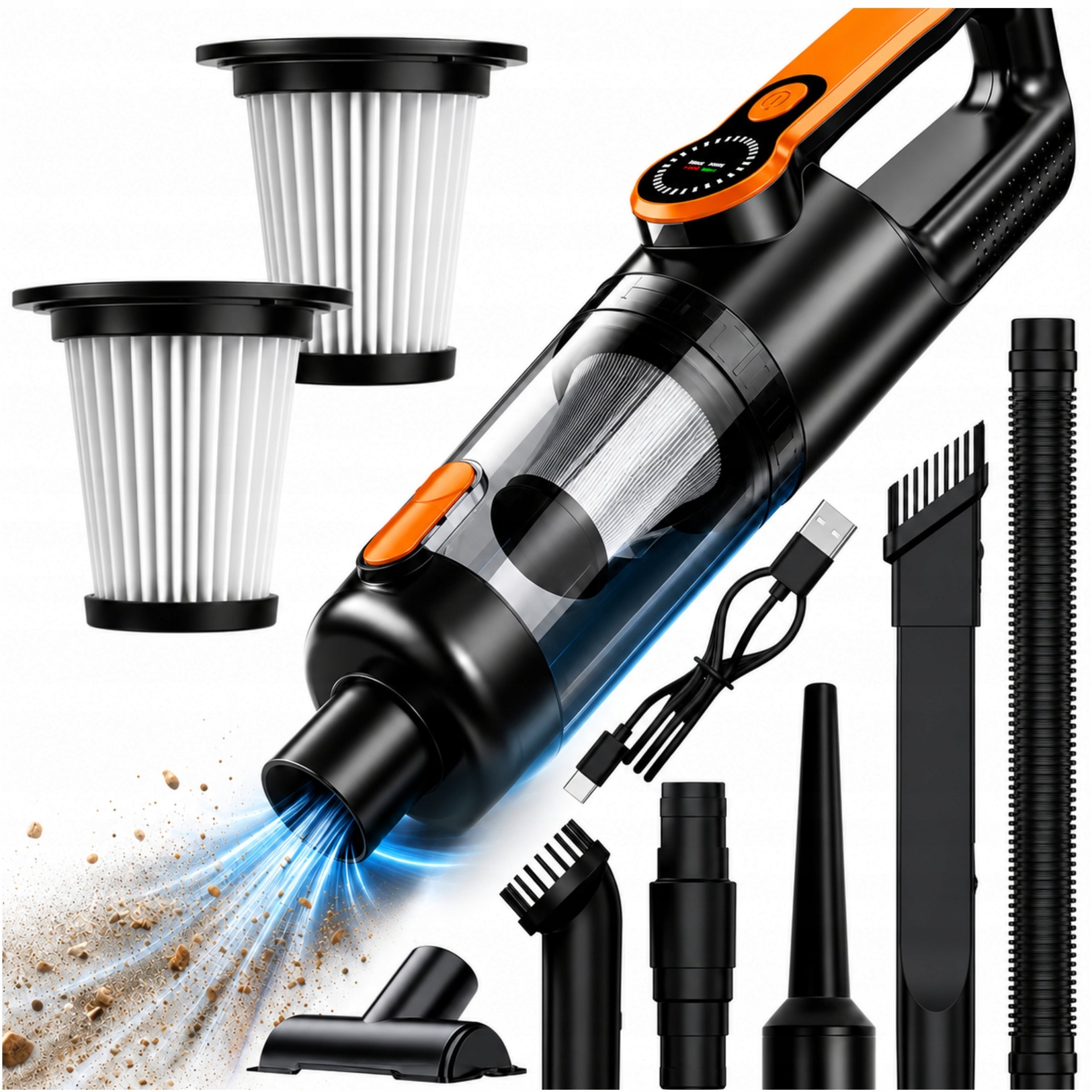 HANDHELD CORDLESS CAR VACUUM CLEANER HIGH POWER 16000PA