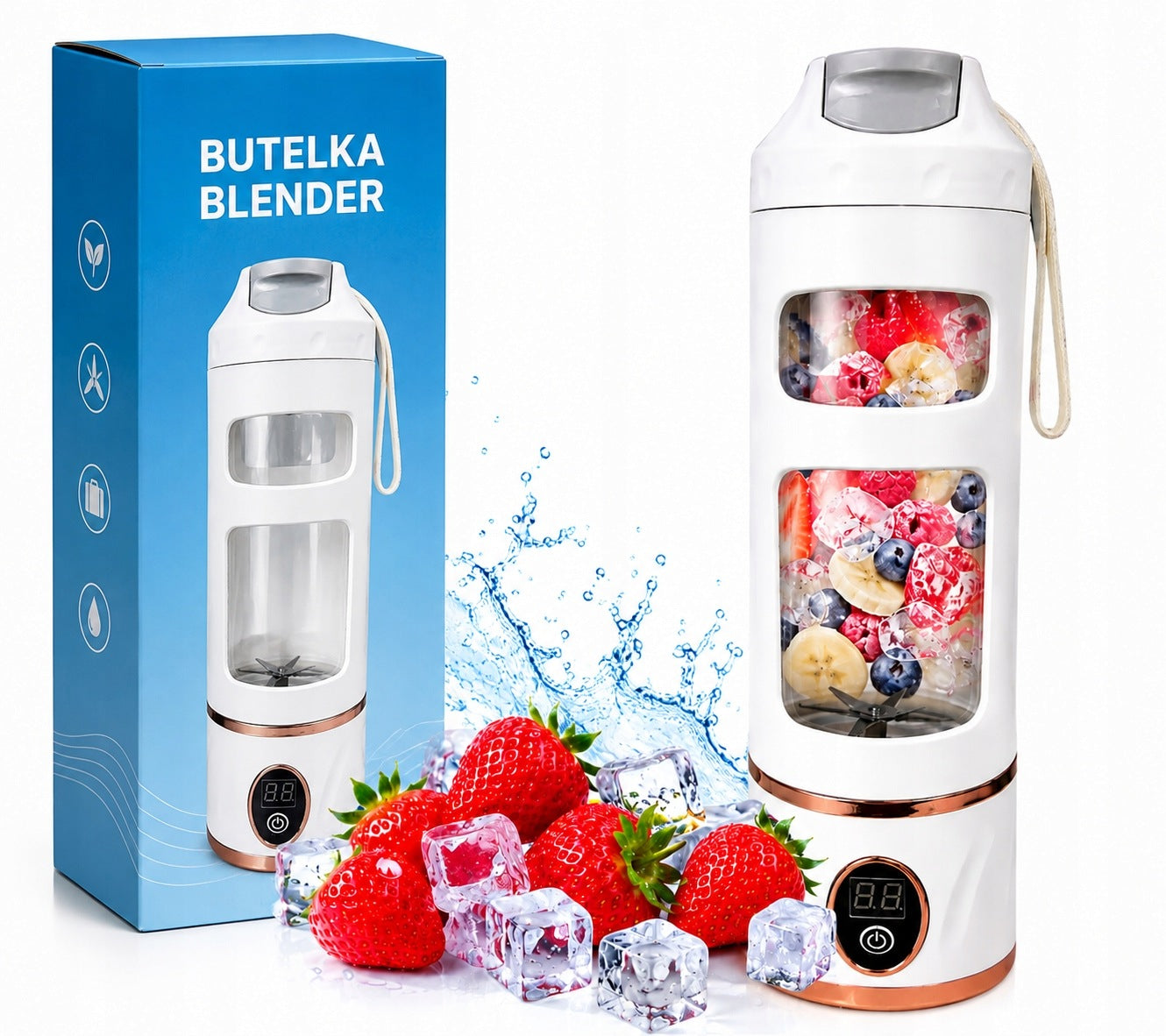 HANDHELD CORDLESS CUP BLENDER FOR USB TRAVEL BATTERY 450ML