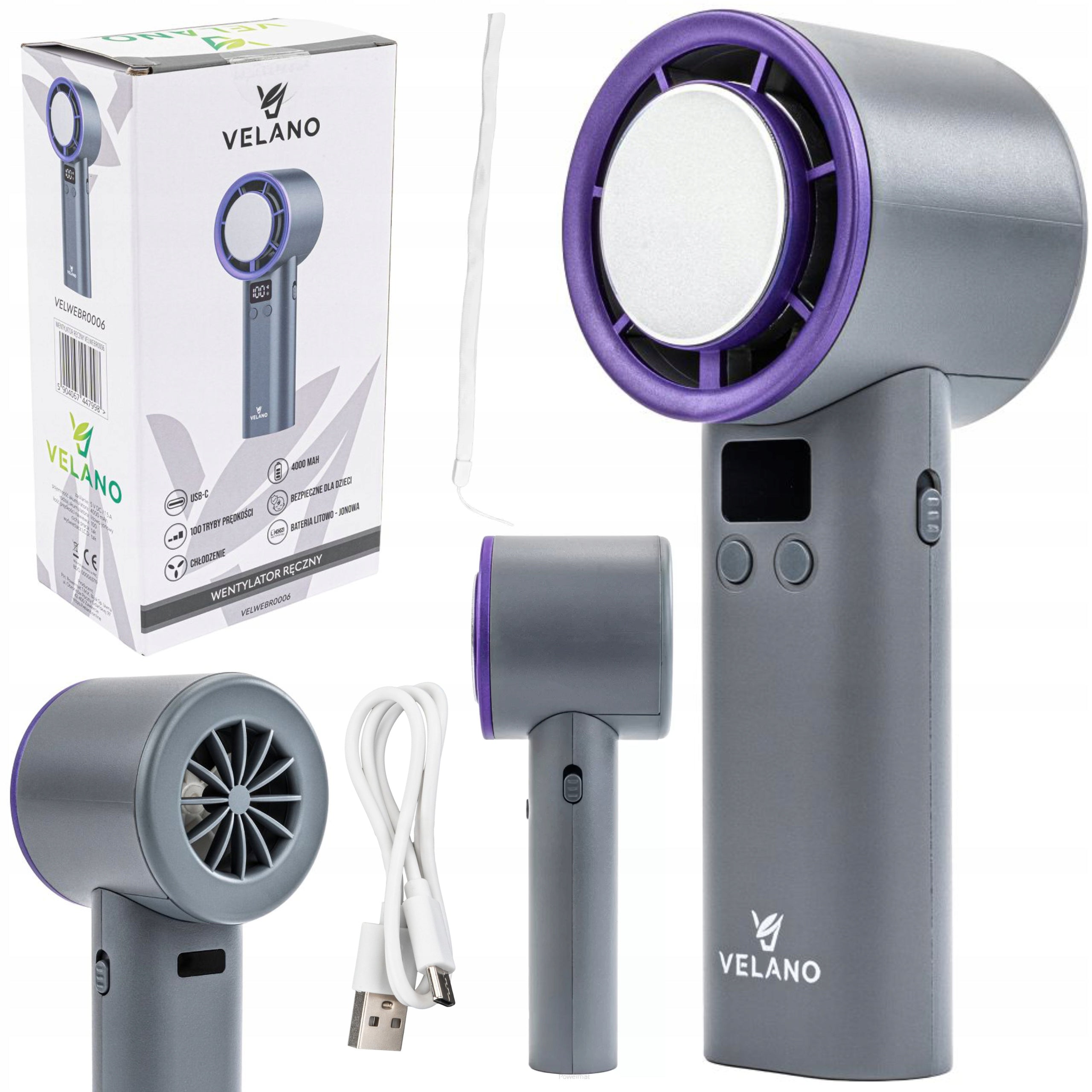HANDHELD FAN PERSONAL MINI POCKET FAN PORTABLE SMALL 4000mAh