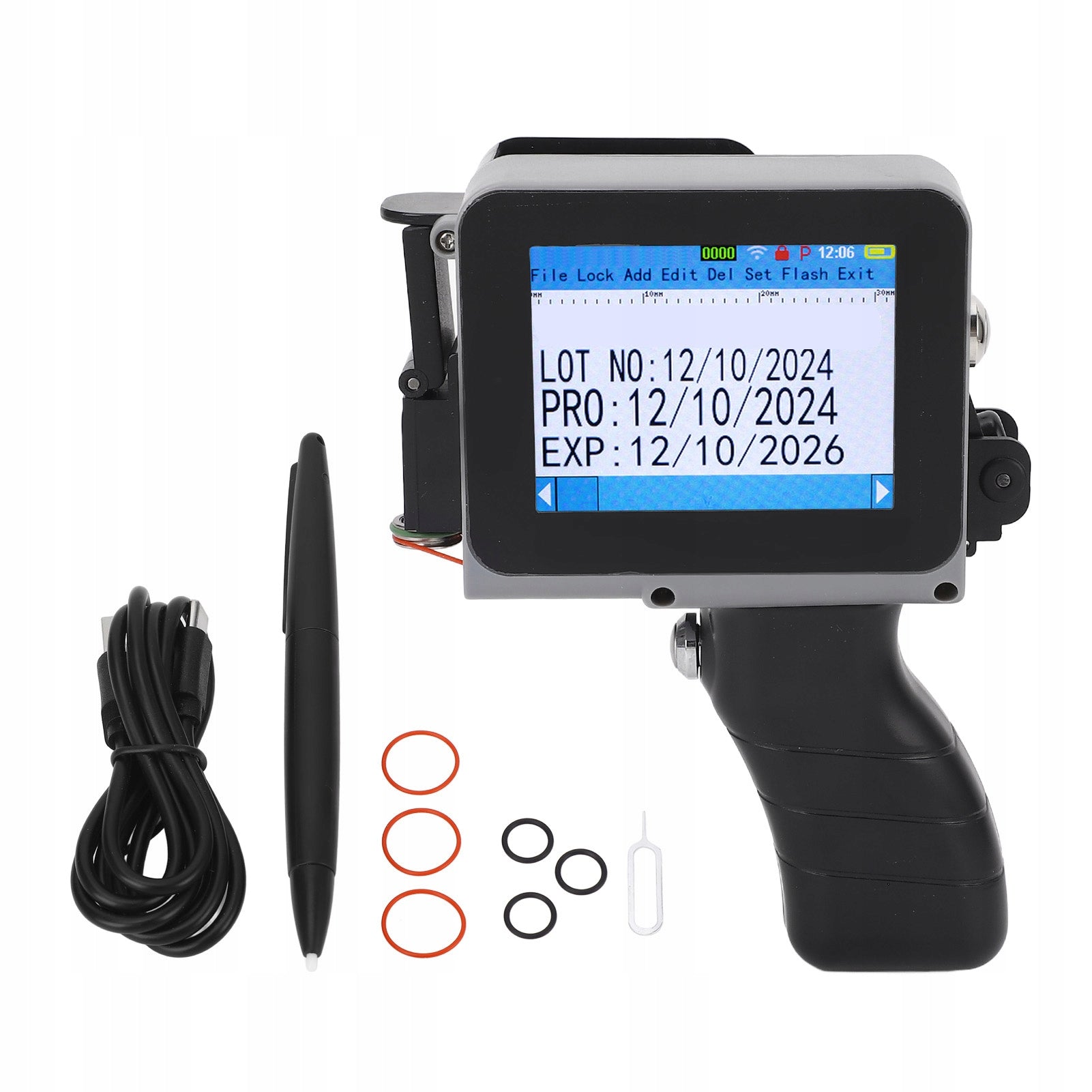 HANDHELD INKJET PRINTER GUN MAY PORTABLE WITH LED HD 4.3IN QT SCREEN