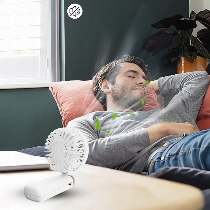 HANDHELD PORTABLE FAN 5000MAH 5 GEARS FOLDABLE RECHARGEABLE TYPE-C Functions tilt angle adjustment