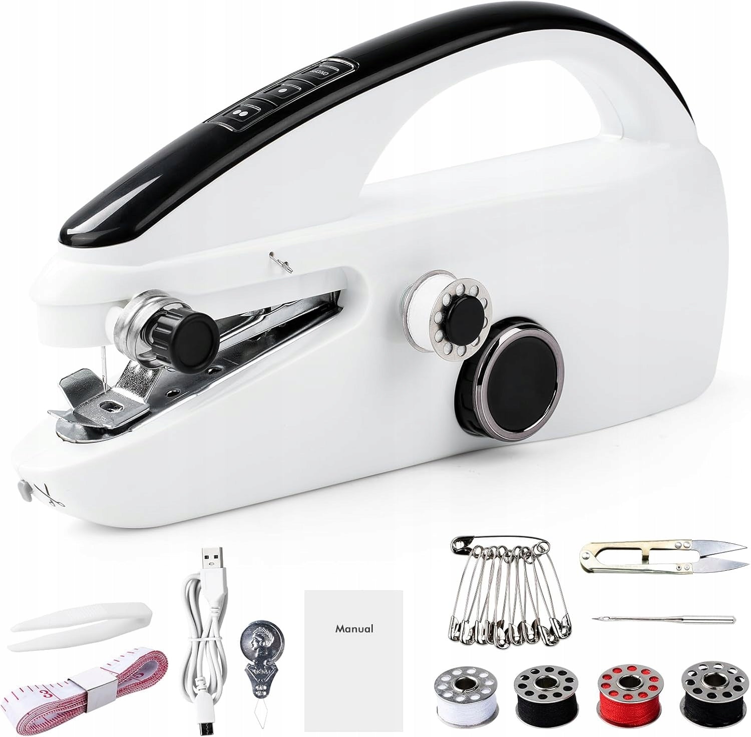 HANDHELD PORTABLE SEWING MACHINE MINI KIT ADDITIONAL SET OF ACCESSORIES