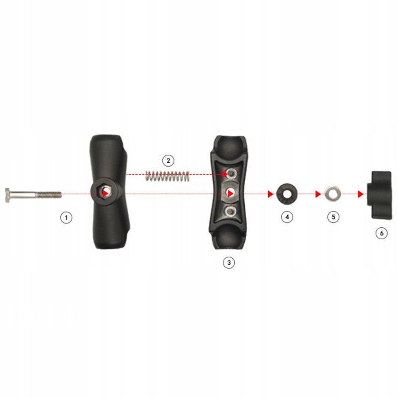 HANDLE BALL MOUNT CONNECTOR 1 INCH 9 CM LONG Manufacturer code bm6-9cm