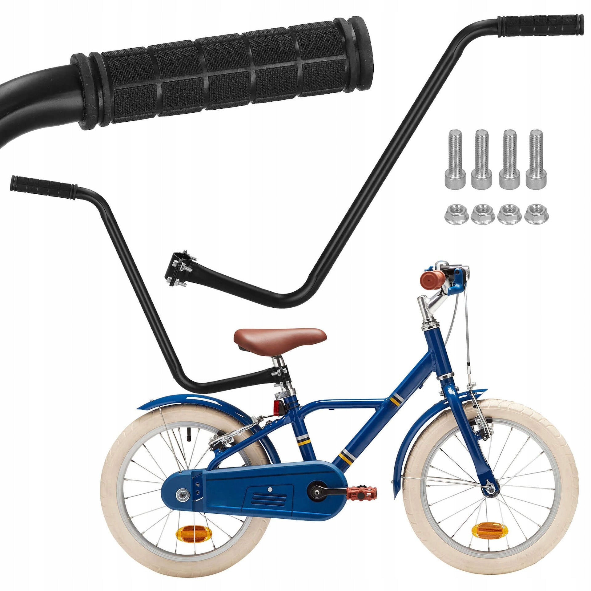 HANDLE GUIDE BIKE HANDLE FOR LEARNING TO RIDE A BIKE PUSH STICK Model prowadnik do nauki jazdy roweru