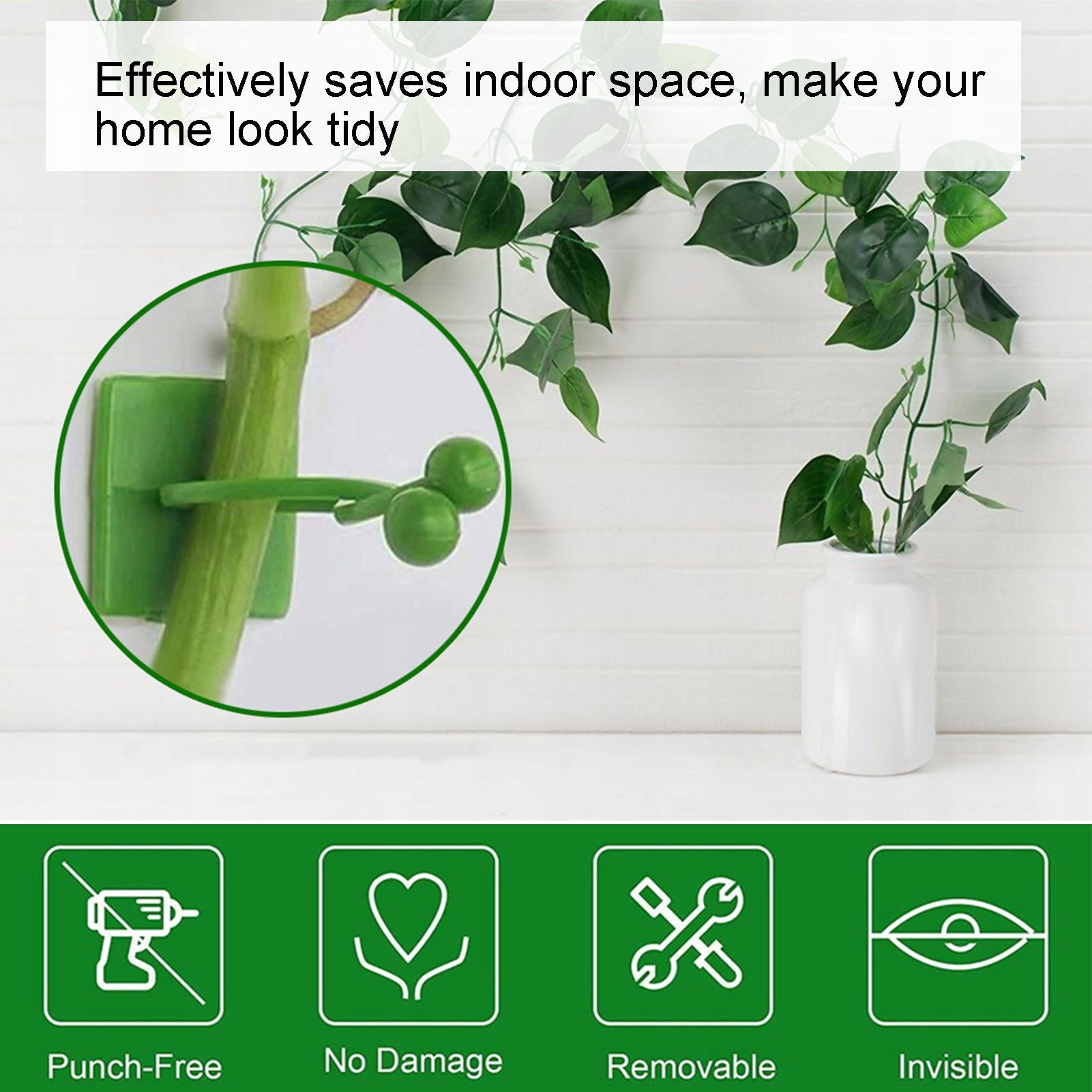 HANDLE HOOK FOR FIXING PLANT CREEPERS 100PCS SELF-ADHESIVE EAN (GTIN) 642762018147