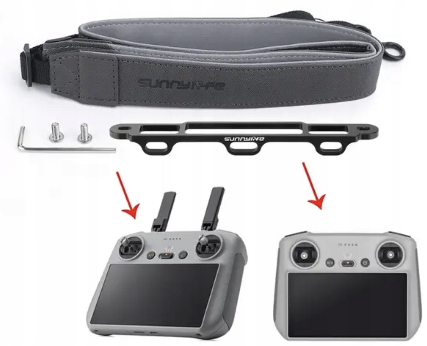 HANDLE SOLID ALUMINUM LANYARD ADJUSTABLE FOR REMOTE CONTROL DJI RC MINI 3 4 PRO