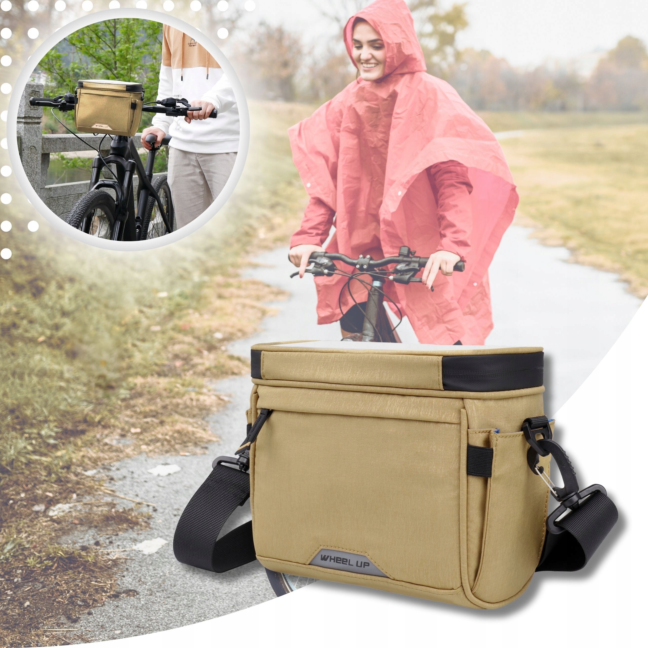 HANDLEBAR BAG BICYCLE POUCH FOR HANDLEBAR COVER PHONE CASE Brand Wheel-Up