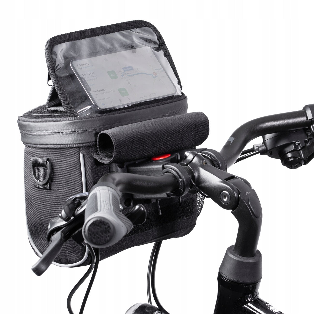 HANDLEBAR BIKE BAG WITH STRAPS 5L BLACK NAVIGATION PHONE Brand Wozinsky