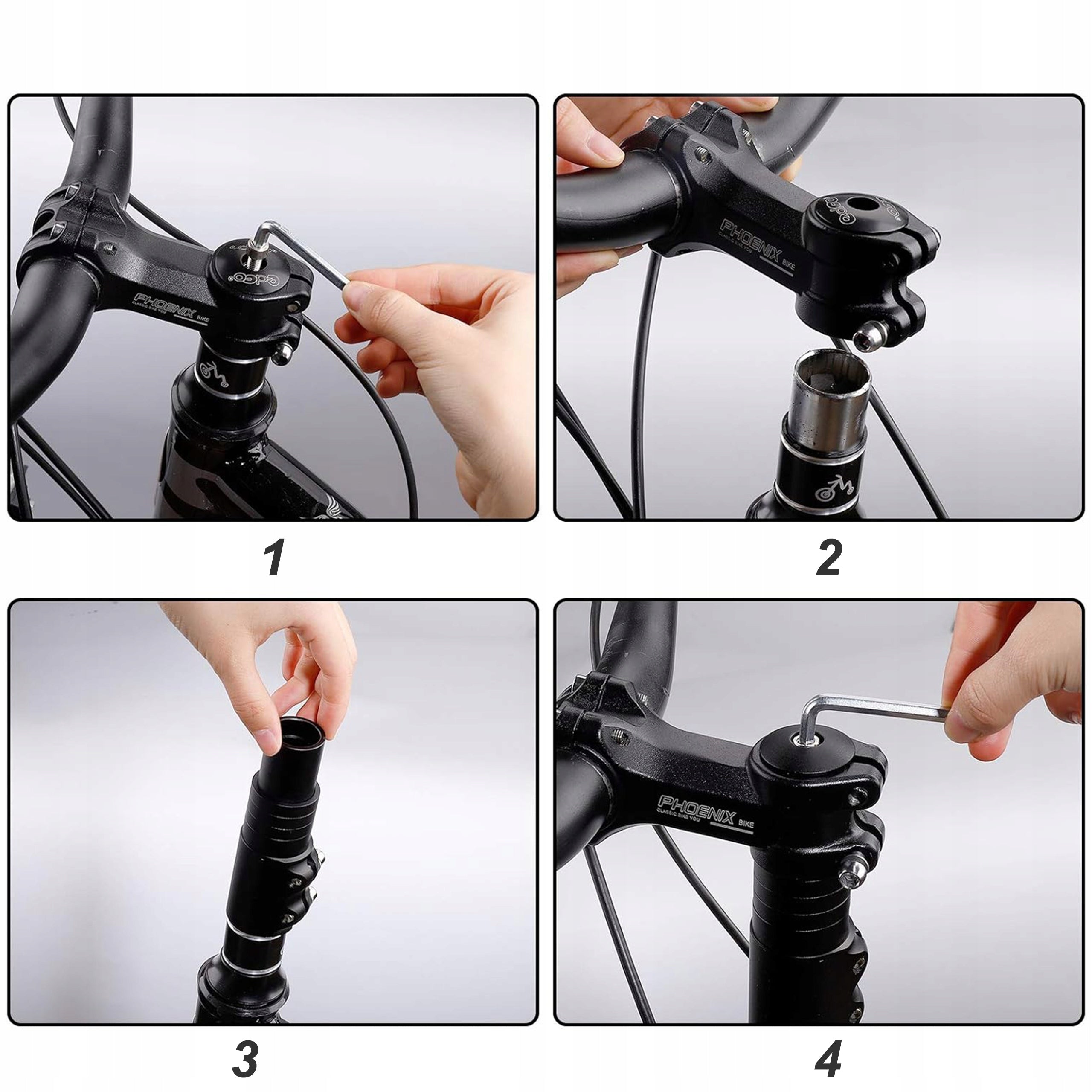 HANDLEBAR BRACKET EXTENSION ADAPTER A-HEAD FOR BIKE EXTENSION CABLE BLACK Brand no brand