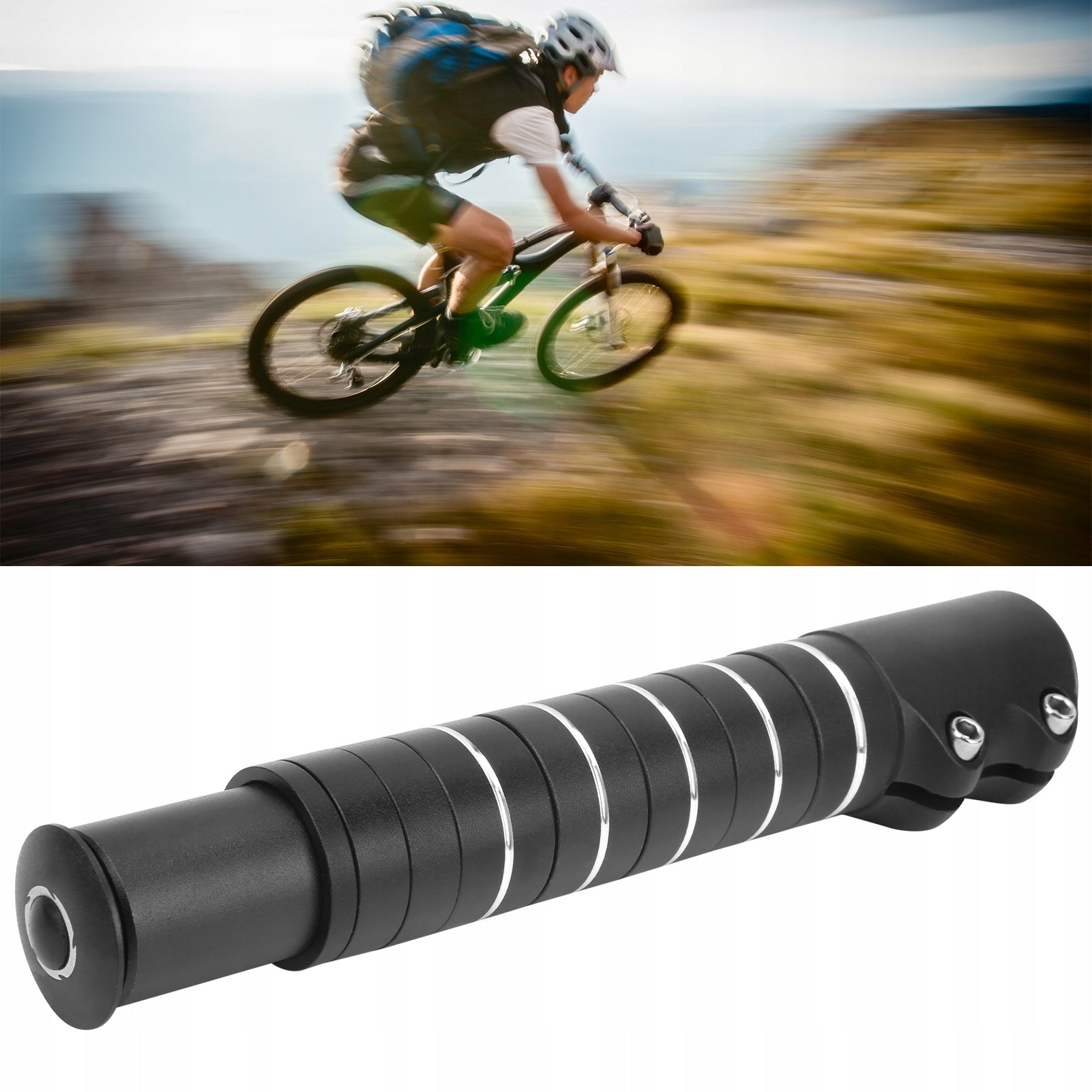 HANDLEBAR BRACKET EXTENSION ADAPTER AHEAD 210mm Color black