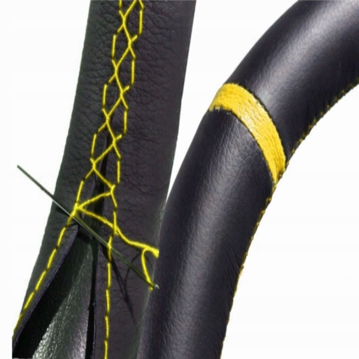 HANDLEBAR COVER MADE OF ONE PIECE OF LEATHER HEM HANDLEBAR OVERLAY