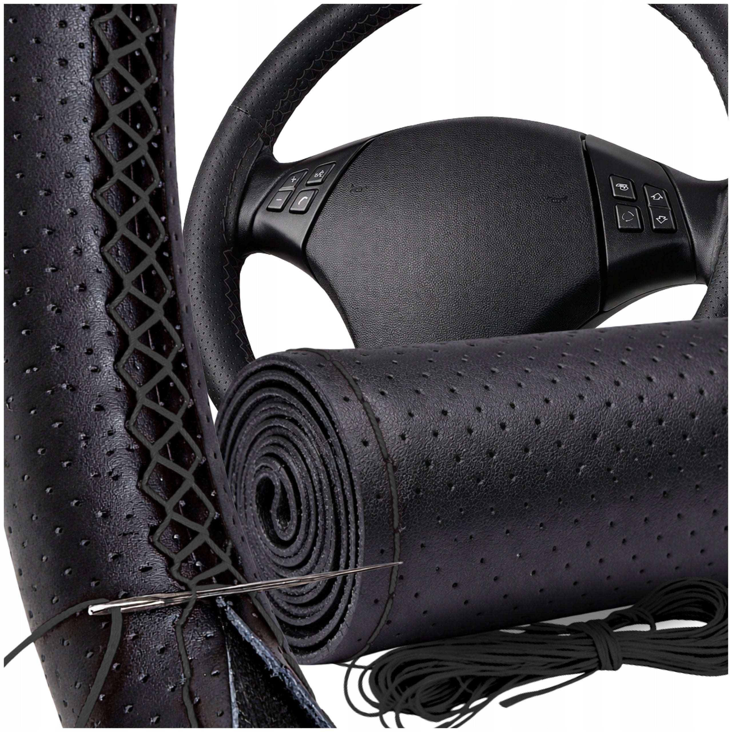 HANDLEBAR COVER OVERLAY LEATHER FOR HEMMING Material Non-slip